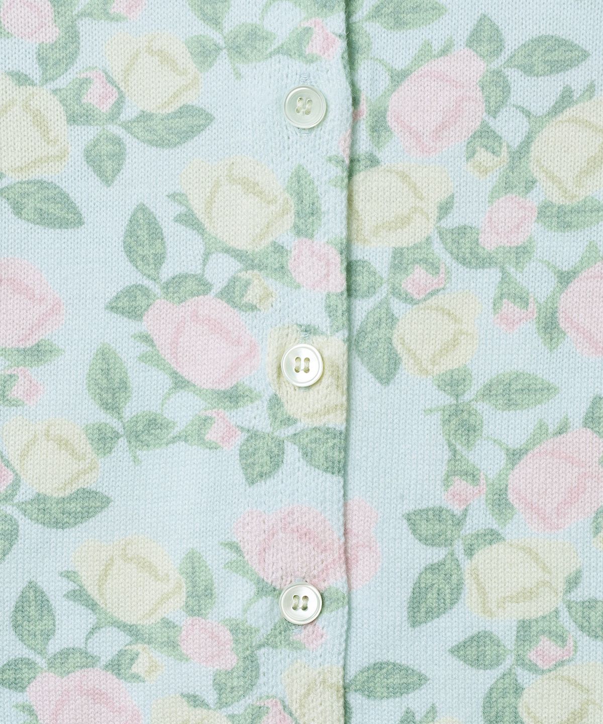 튜드먼트(TTUDEMENT) ROSE PRINTED CARDIGAN_LIGHT BLUE