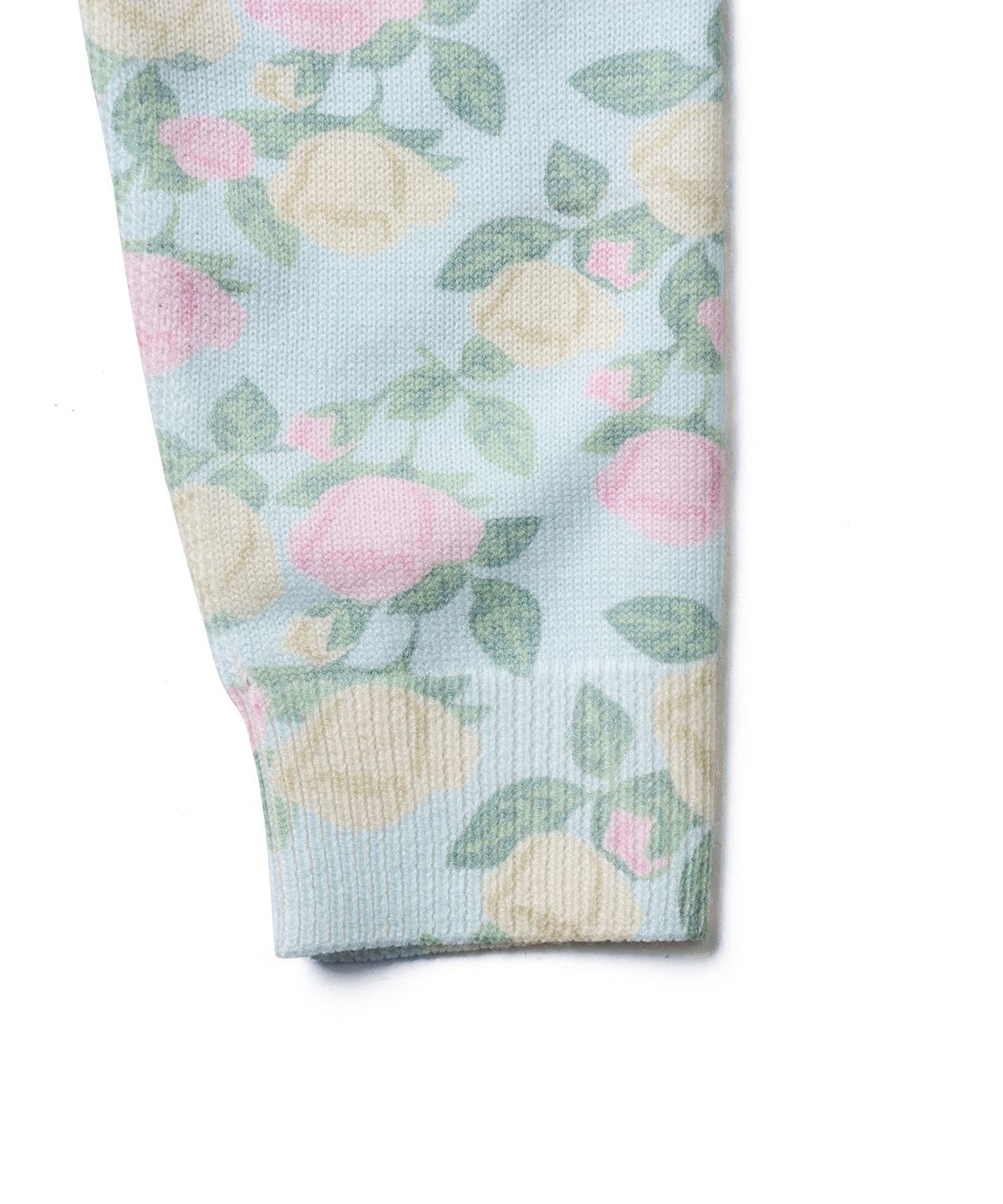 튜드먼트(TTUDEMENT) ROSE PRINTED CARDIGAN_LIGHT BLUE