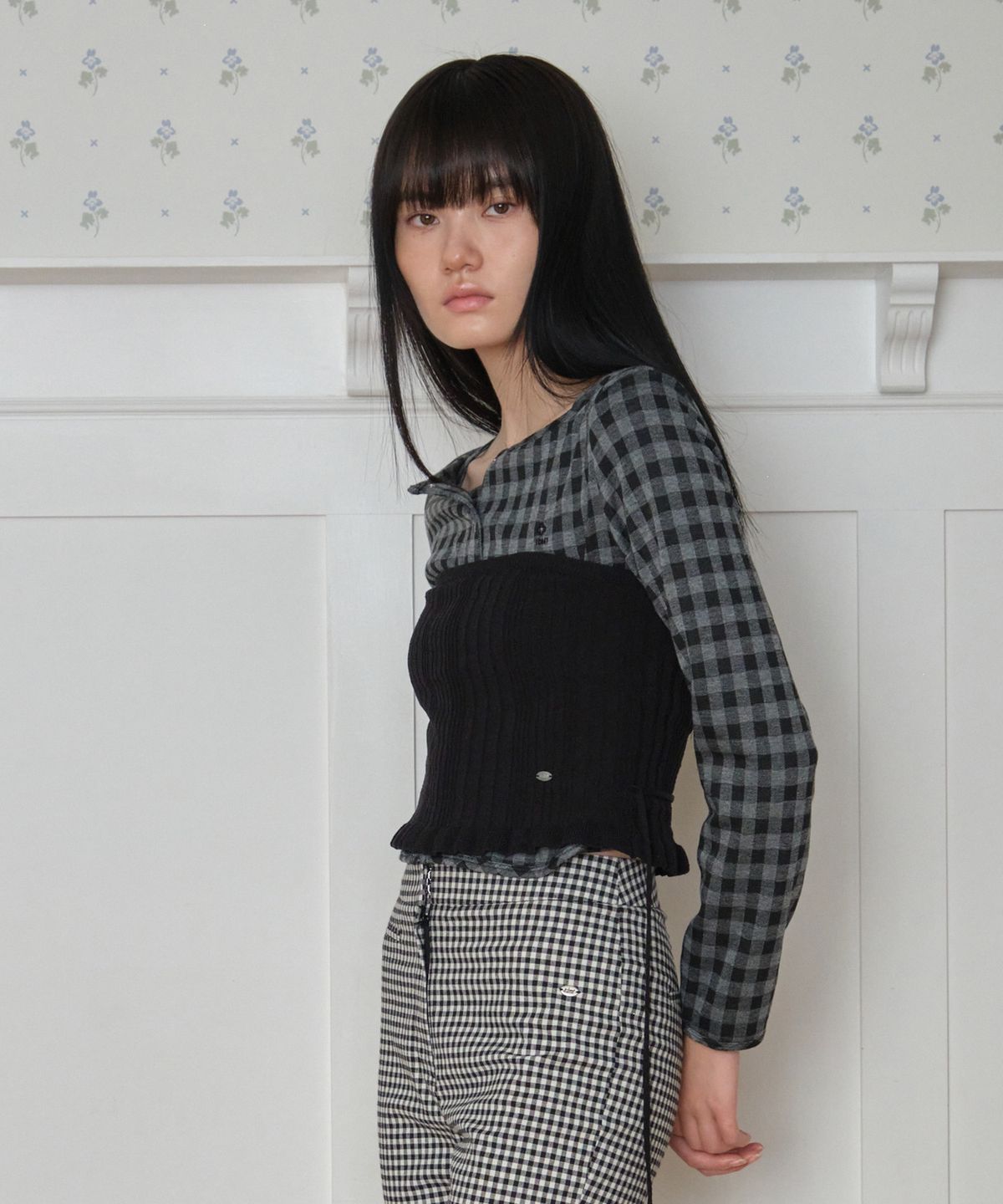튜드먼트(TTUDEMENT) KNIT BUSTIER TOP_BLACK