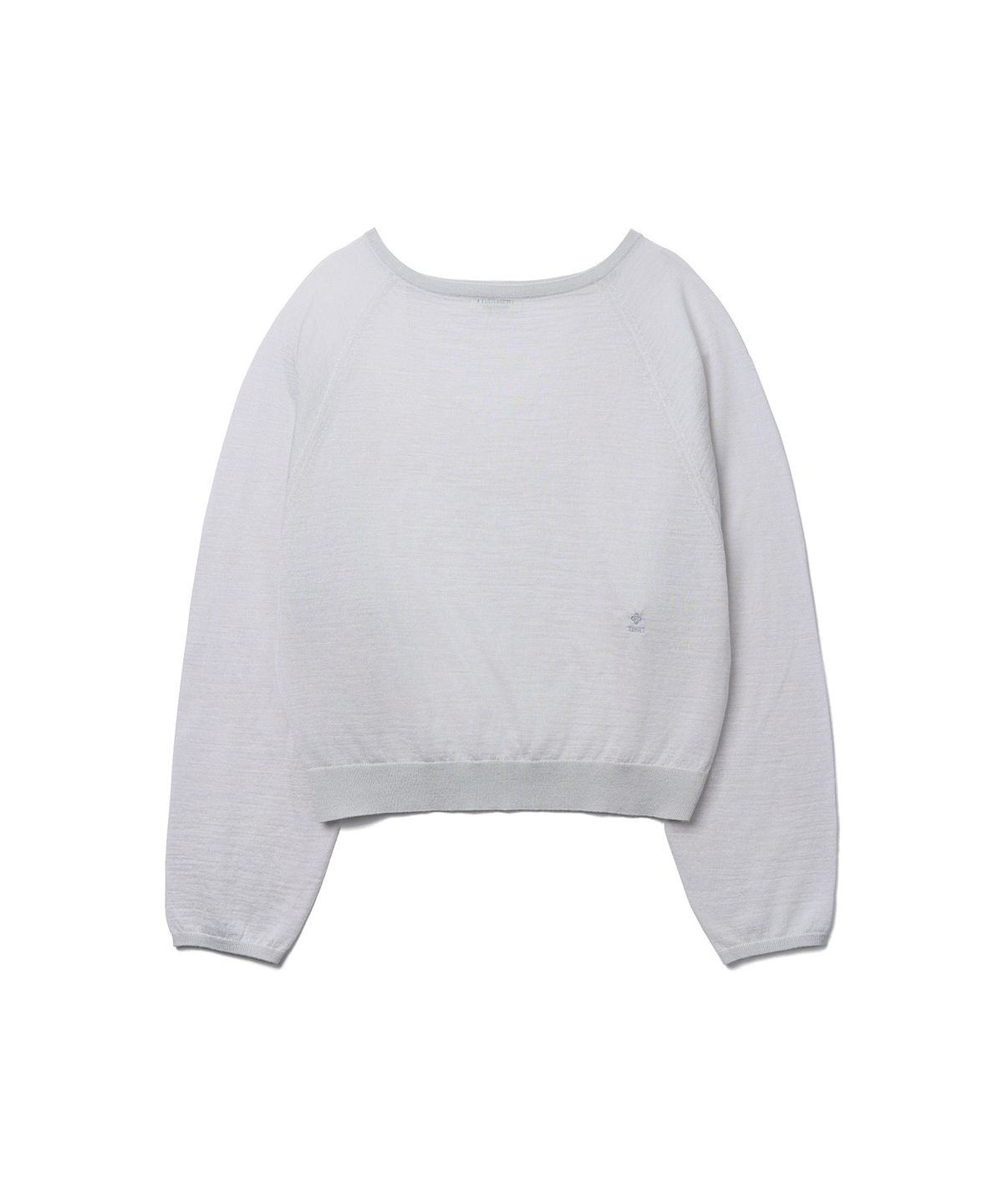 튜드먼트(TTUDEMENT) SHEER OFF SHOULDER PULLOVER_LIGHT GREY