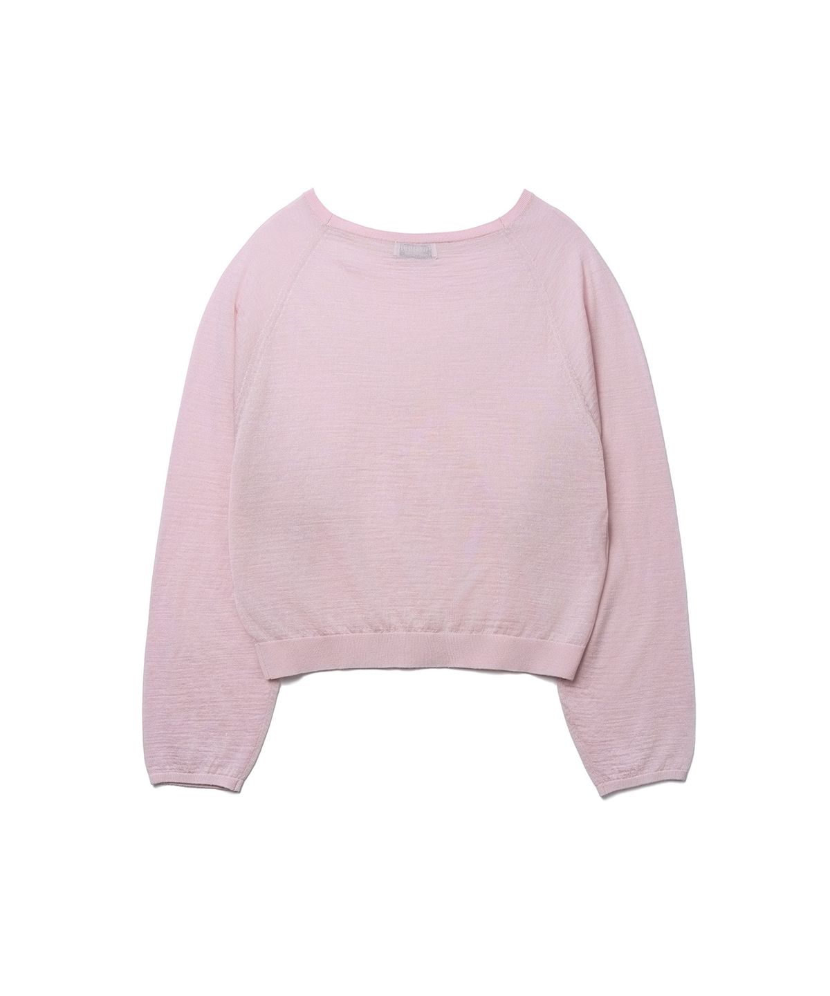 튜드먼트(TTUDEMENT) SHEER OFF SHOULDER PULLOVER_LIGHT PINK