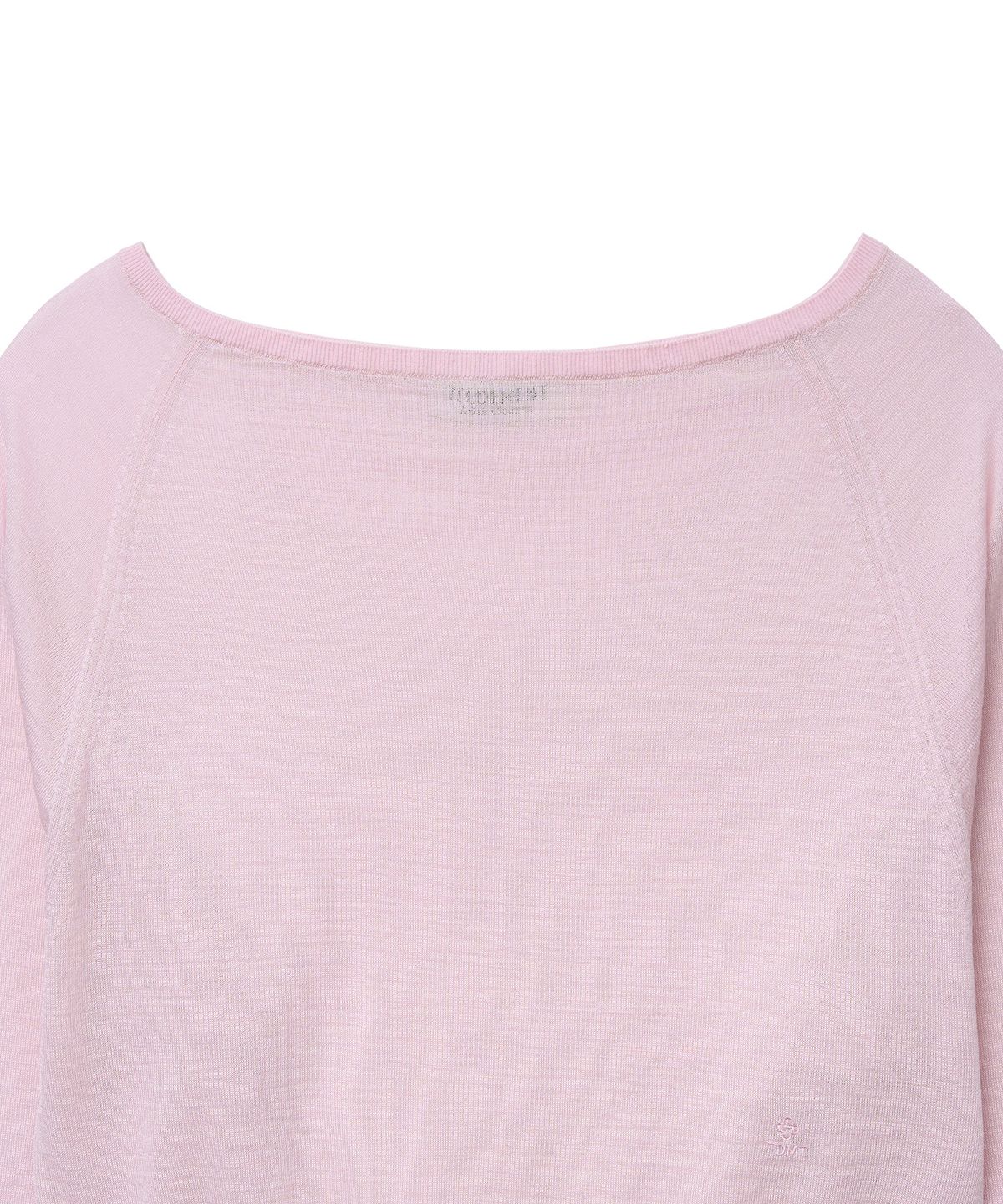 튜드먼트(TTUDEMENT) SHEER OFF SHOULDER PULLOVER_LIGHT PINK