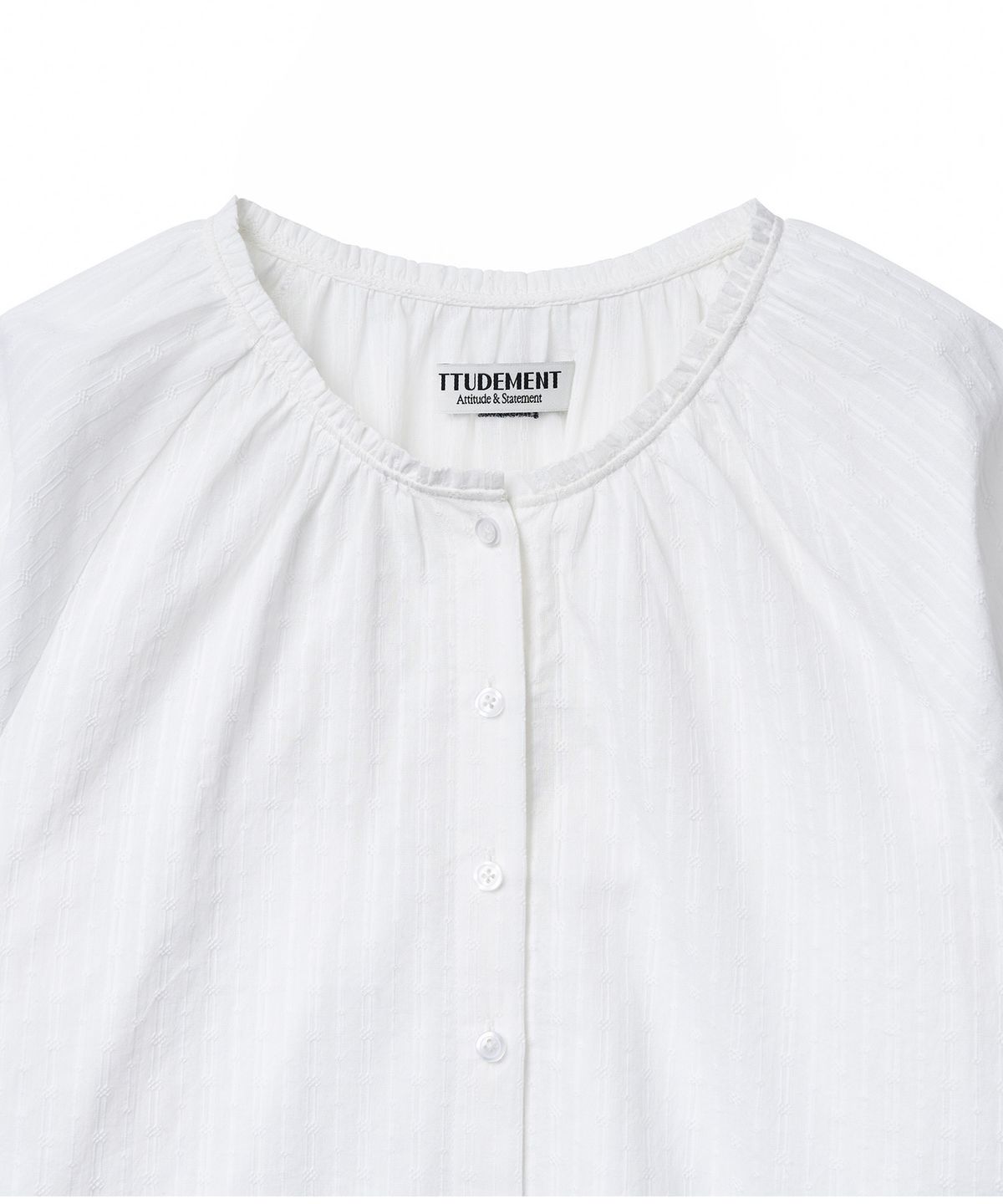 튜드먼트(TTUDEMENT) FRILLED NECK LONG-SLEEVE BLOUSE_IVORY