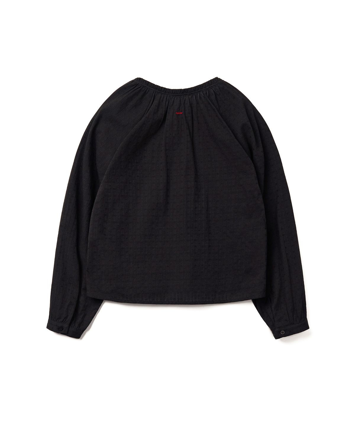 튜드먼트(TTUDEMENT) FRILLED NECK LONG-SLEEVE BLOUSE_BLACK