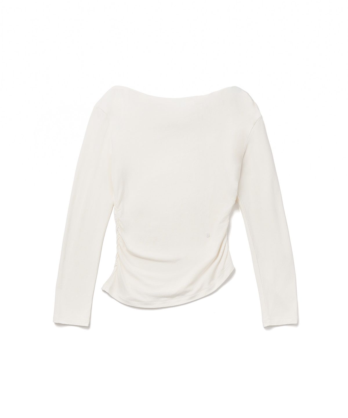 튜드먼트(TTUDEMENT) DRAPED JERSEY BLOUSE_IVORY