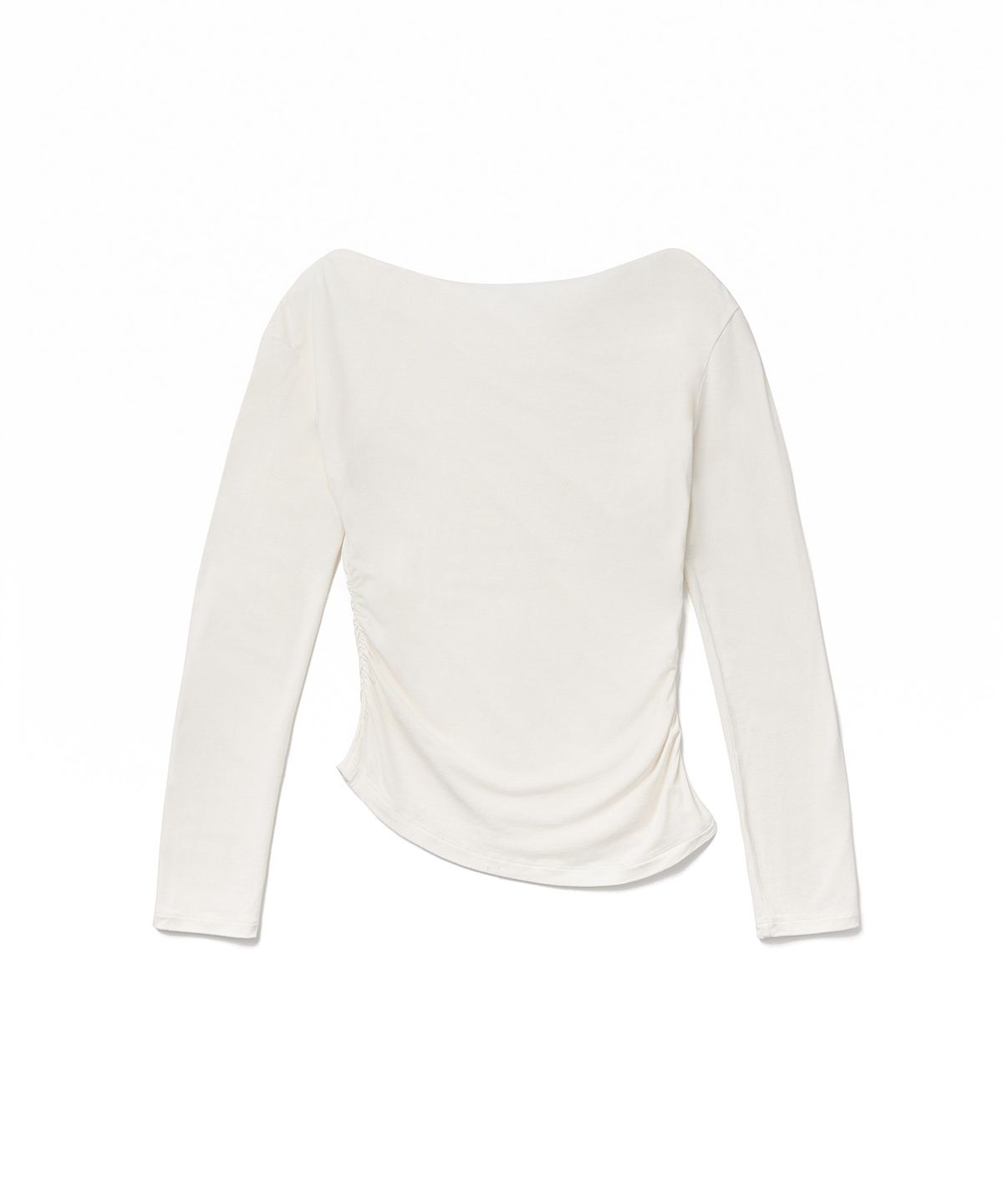 튜드먼트(TTUDEMENT) DRAPED JERSEY BLOUSE_IVORY