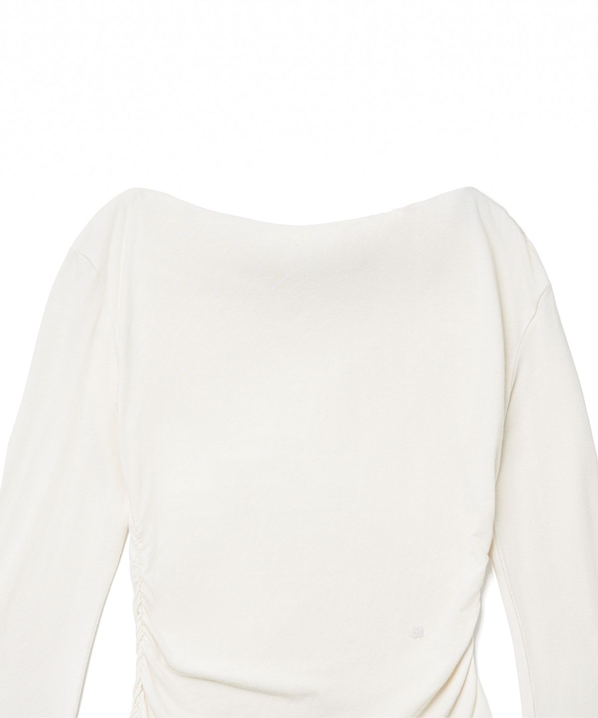 튜드먼트(TTUDEMENT) DRAPED JERSEY BLOUSE_IVORY