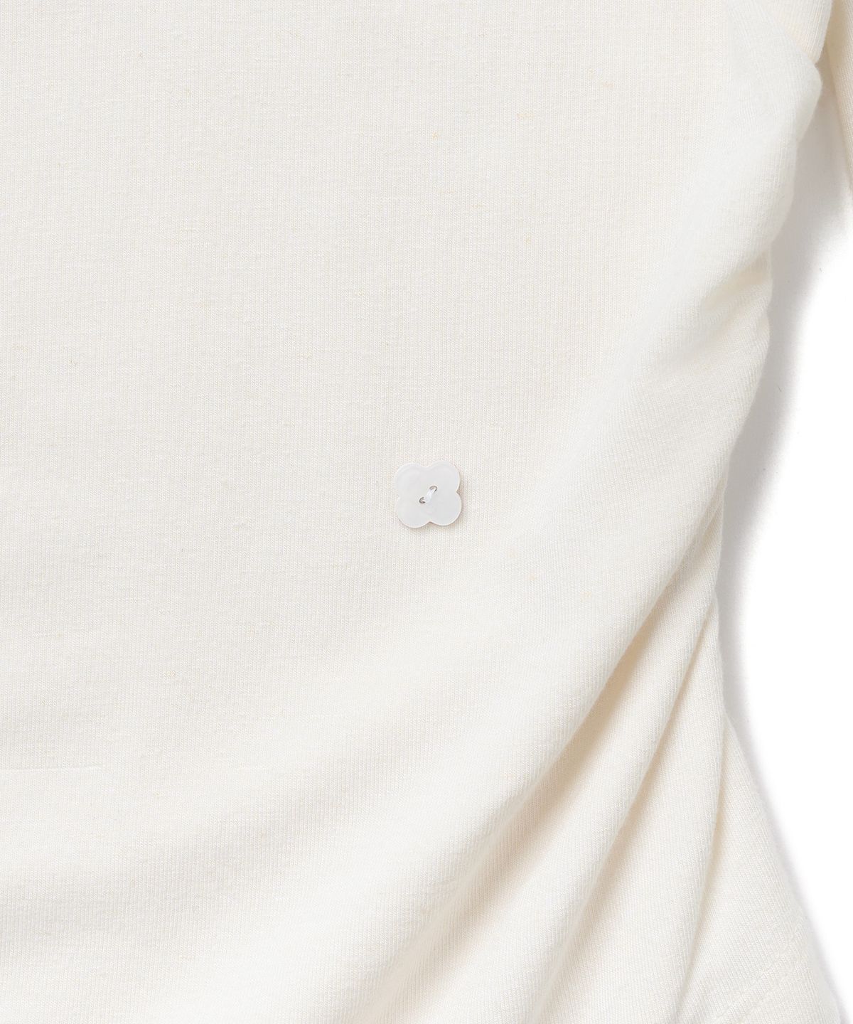 튜드먼트(TTUDEMENT) DRAPED JERSEY BLOUSE_IVORY