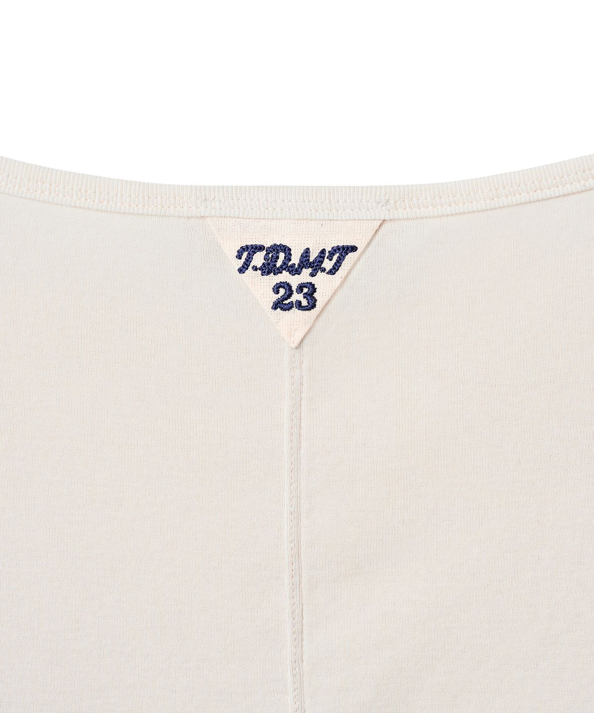 튜드먼트(TTUDEMENT) 50s EMBROIDERED 3/4 SLEEVE T-SHIRT_IVORY