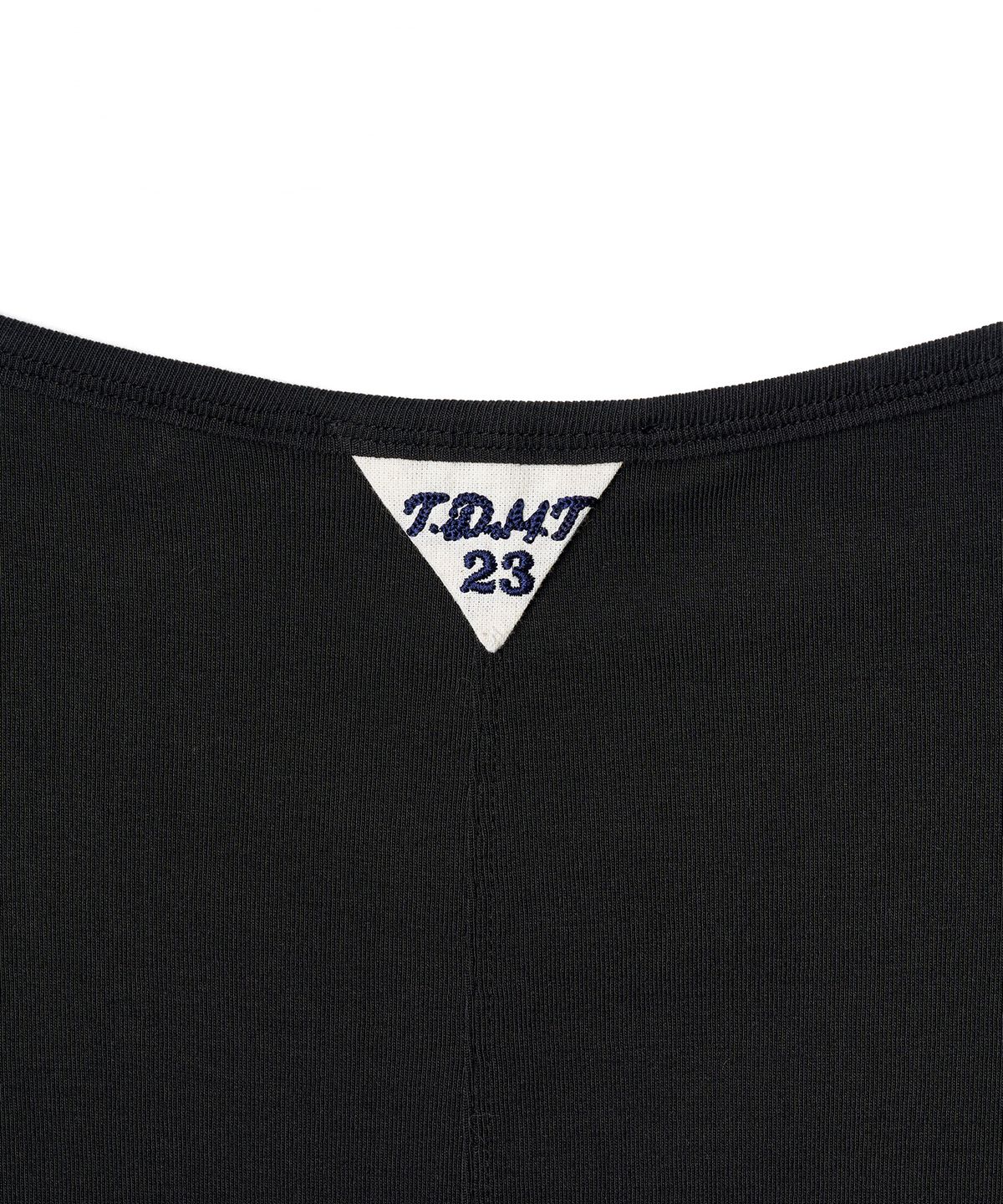 튜드먼트(TTUDEMENT) 50s EMBROIDERED 3/4 SLEEVE T-SHIRT_BLACK