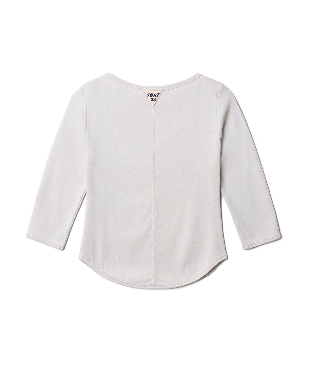 튜드먼트(TTUDEMENT) 50s EMBROIDERED 3/4 SLEEVE T-SHIRT_LIGHT GREY