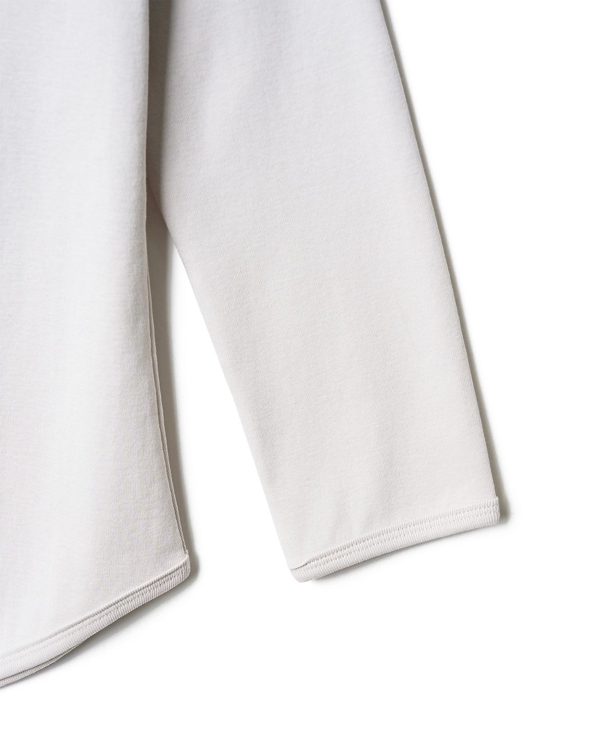 튜드먼트(TTUDEMENT) 50s EMBROIDERED 3/4 SLEEVE T-SHIRT_LIGHT GREY