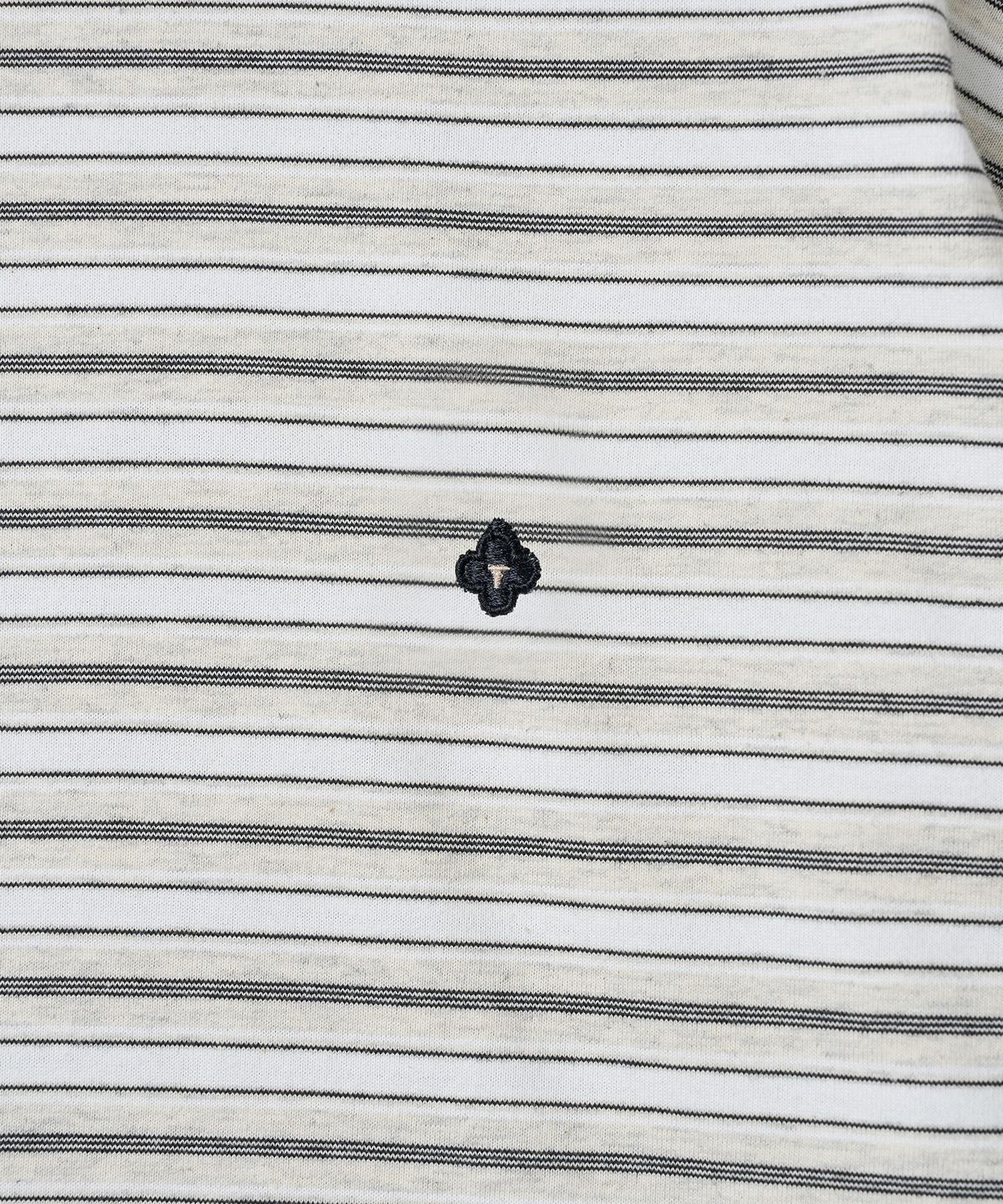 튜드먼트(TTUDEMENT) STRIPED ROUND-NECK T-SHIRT_OATMEAL