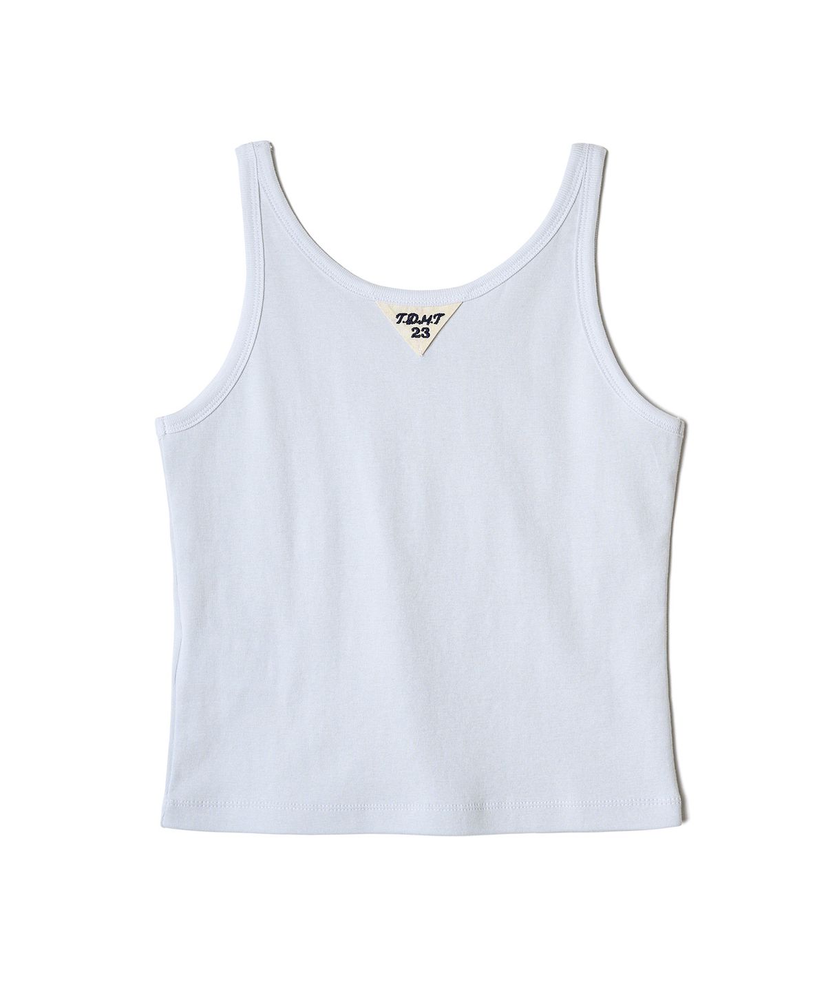 튜드먼트(TTUDEMENT) 50s EMBROIDERED SLEEVELESS T-SHIRT_LIGHT BLUE