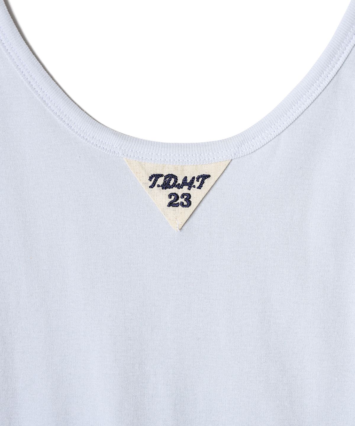 튜드먼트(TTUDEMENT) 50s EMBROIDERED SLEEVELESS T-SHIRT_LIGHT BLUE