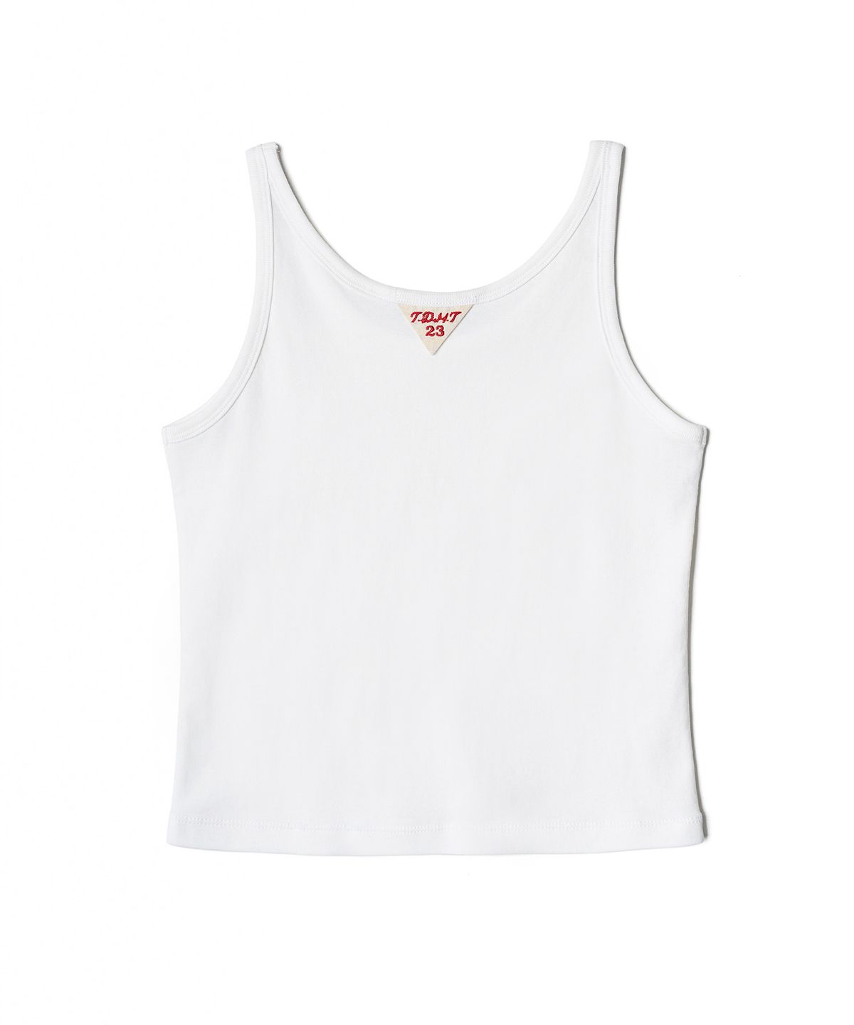 튜드먼트(TTUDEMENT) 50s EMBROIDERED SLEEVELESS T-SHIRT_WHITE