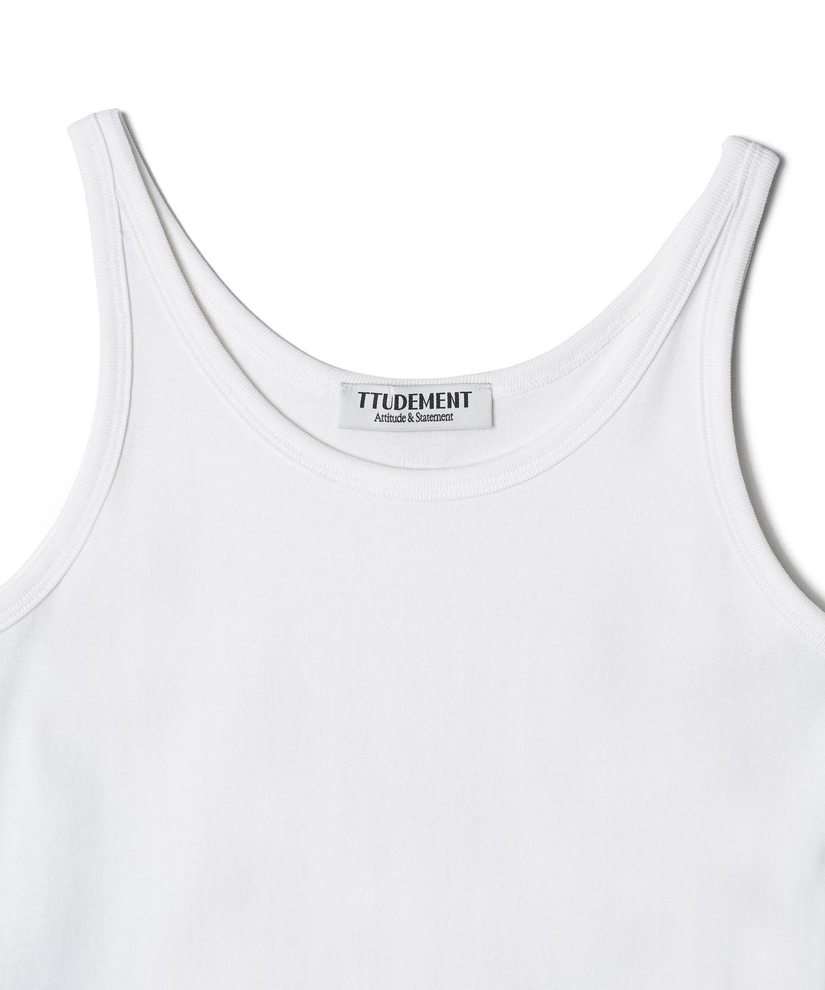 튜드먼트(TTUDEMENT) 50s EMBROIDERED SLEEVELESS T-SHIRT_WHITE