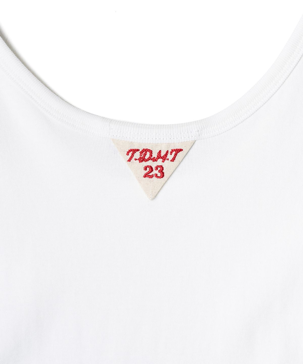 튜드먼트(TTUDEMENT) 50s EMBROIDERED SLEEVELESS T-SHIRT_WHITE