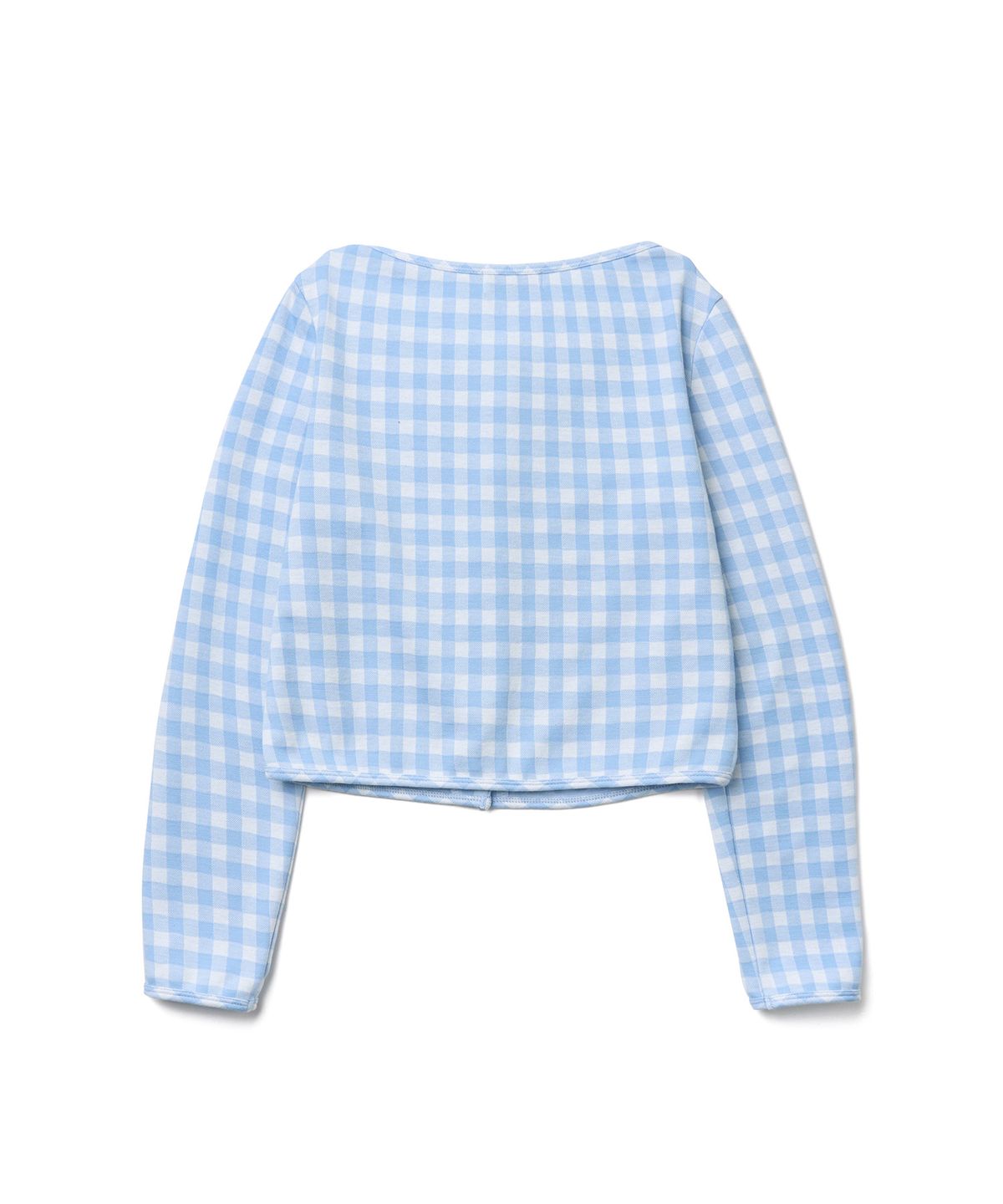 튜드먼트(TTUDEMENT) [SET] GINGHAM CHECK CARDIGAN SET_LIGHT BLUE