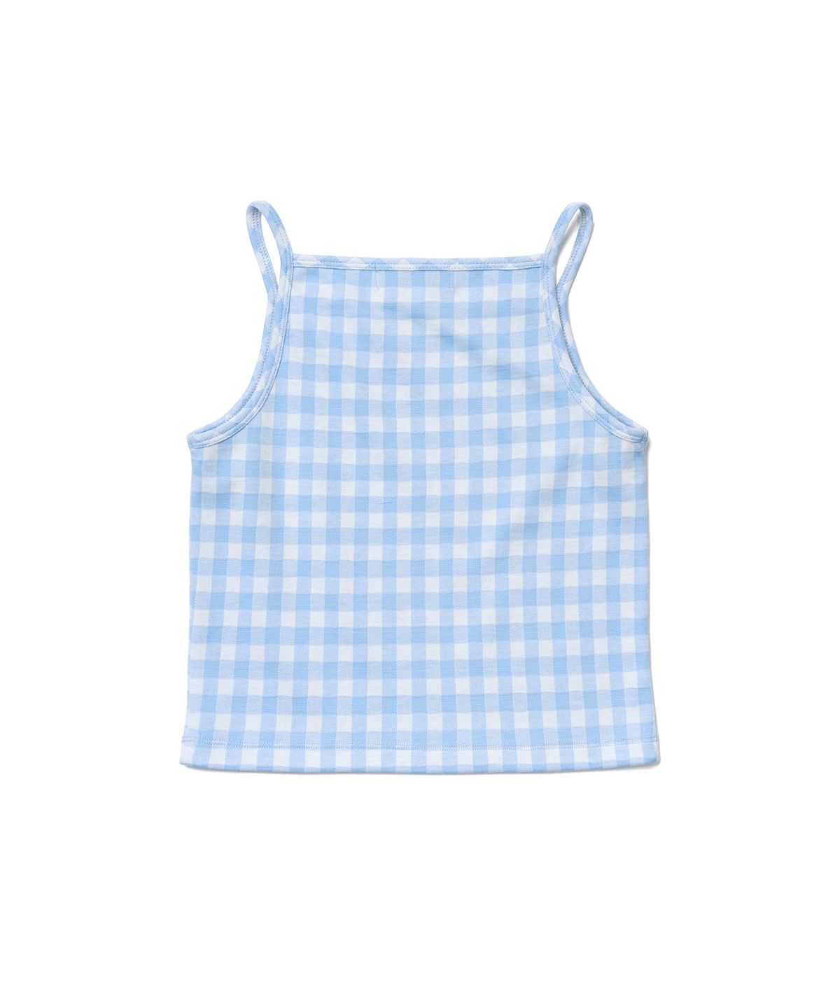 튜드먼트(TTUDEMENT) [SET] GINGHAM CHECK CARDIGAN SET_LIGHT BLUE