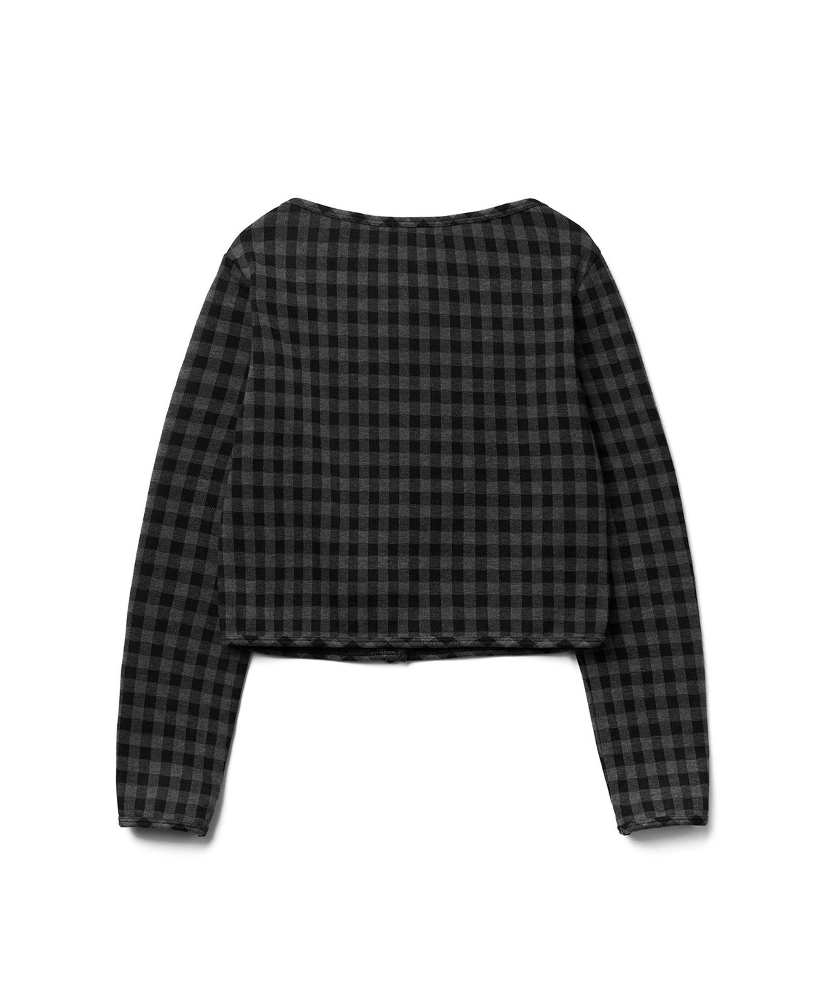 튜드먼트(TTUDEMENT) [SET] GINGHAM CHECK CARDIGAN SET_BLACK