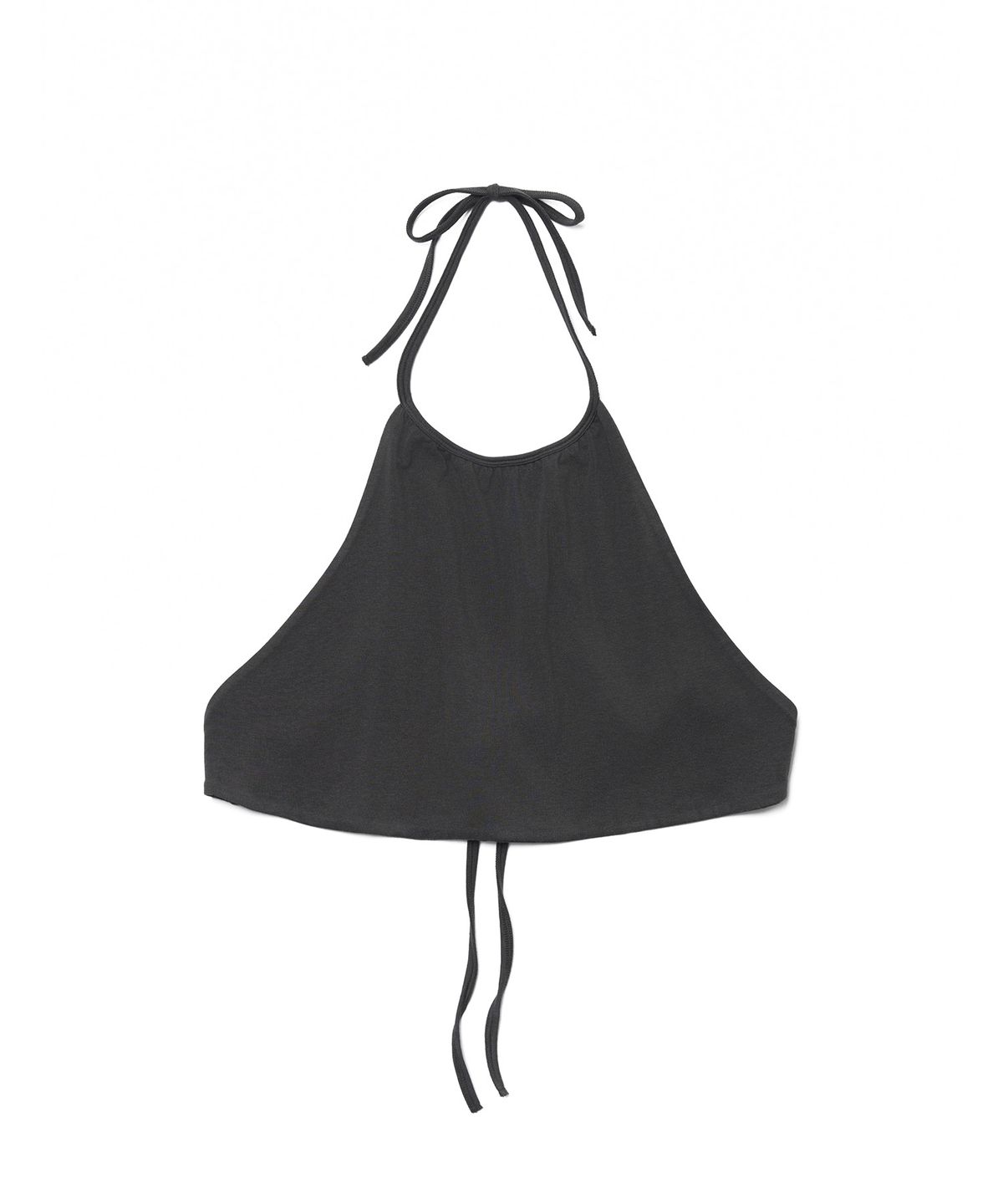 튜드먼트(TTUDEMENT) HALTER-NECK LAYERED T-SHIRT_CHARCOAL