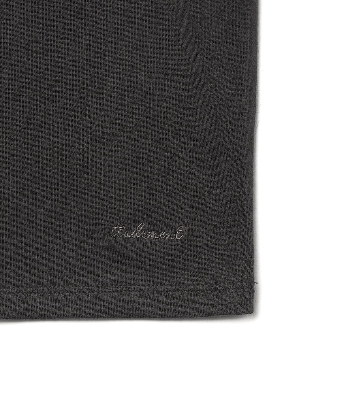 튜드먼트(TTUDEMENT) HALTER-NECK LAYERED T-SHIRT_CHARCOAL