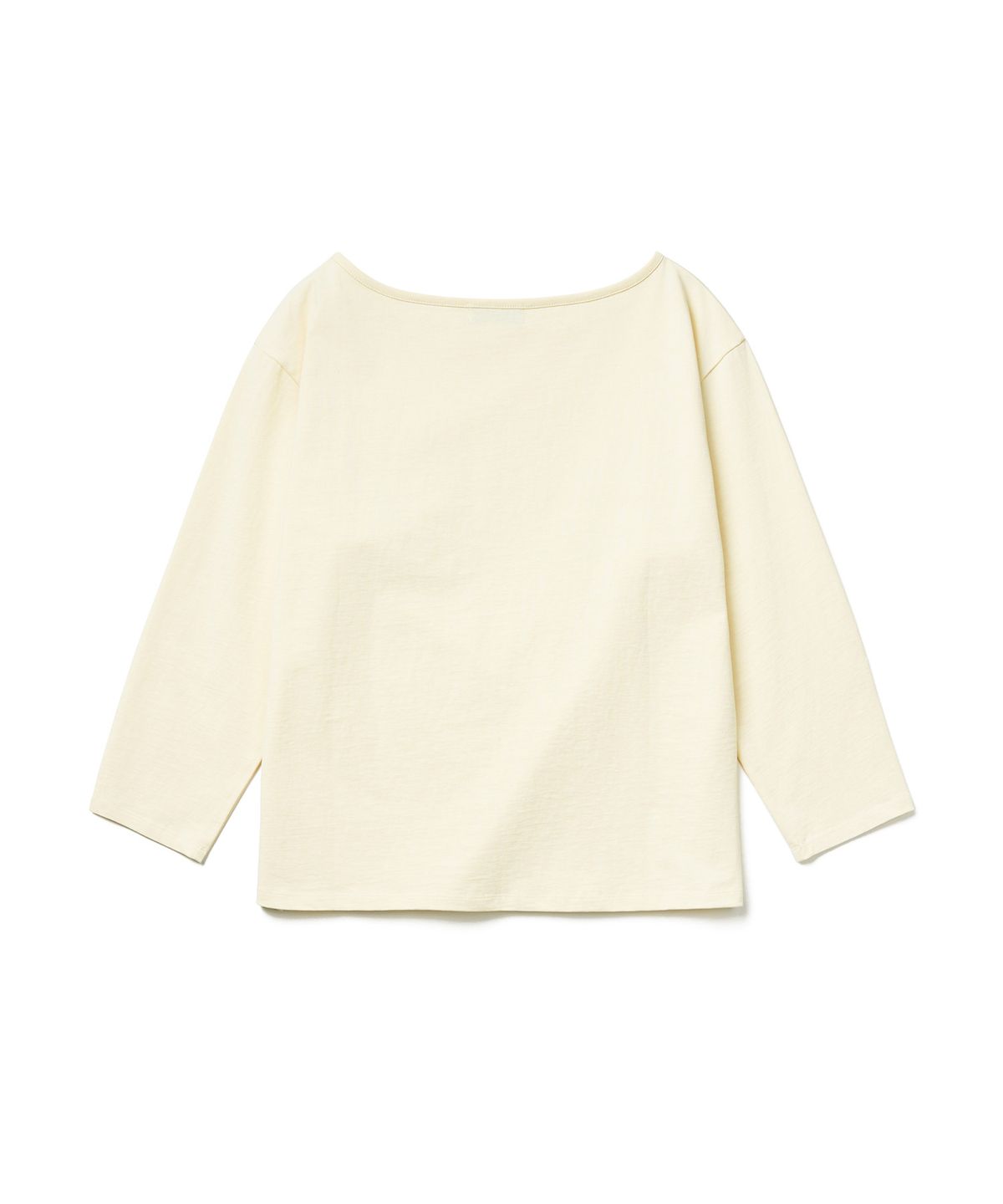 튜드먼트(TTUDEMENT) OFF-SHOULDER PIGMENT T-SHIRT_CREAM