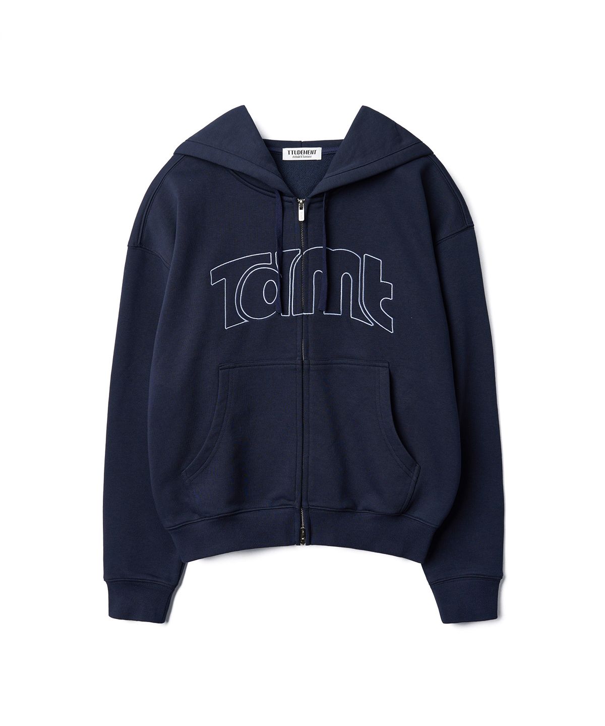 튜드먼트(TTUDEMENT) TT LOGO HOODED ZIP-UP_NAVY