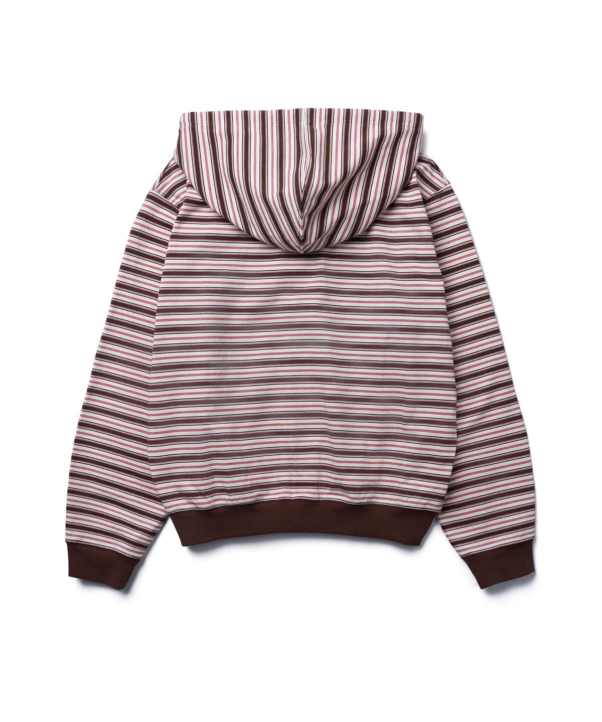 튜드먼트(TTUDEMENT) STRIPED CLOVER HOODED ZIP-UP_BROWN STRIPE