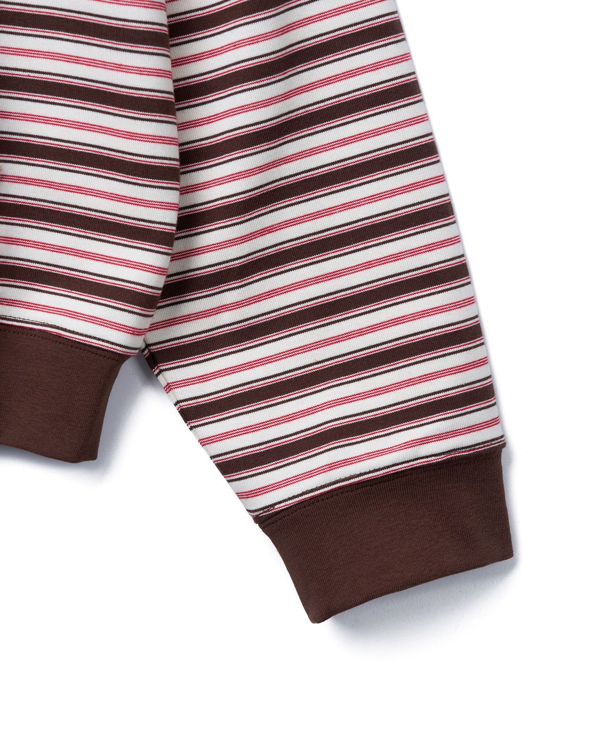 튜드먼트(TTUDEMENT) STRIPED CLOVER HOODED ZIP-UP_BROWN STRIPE