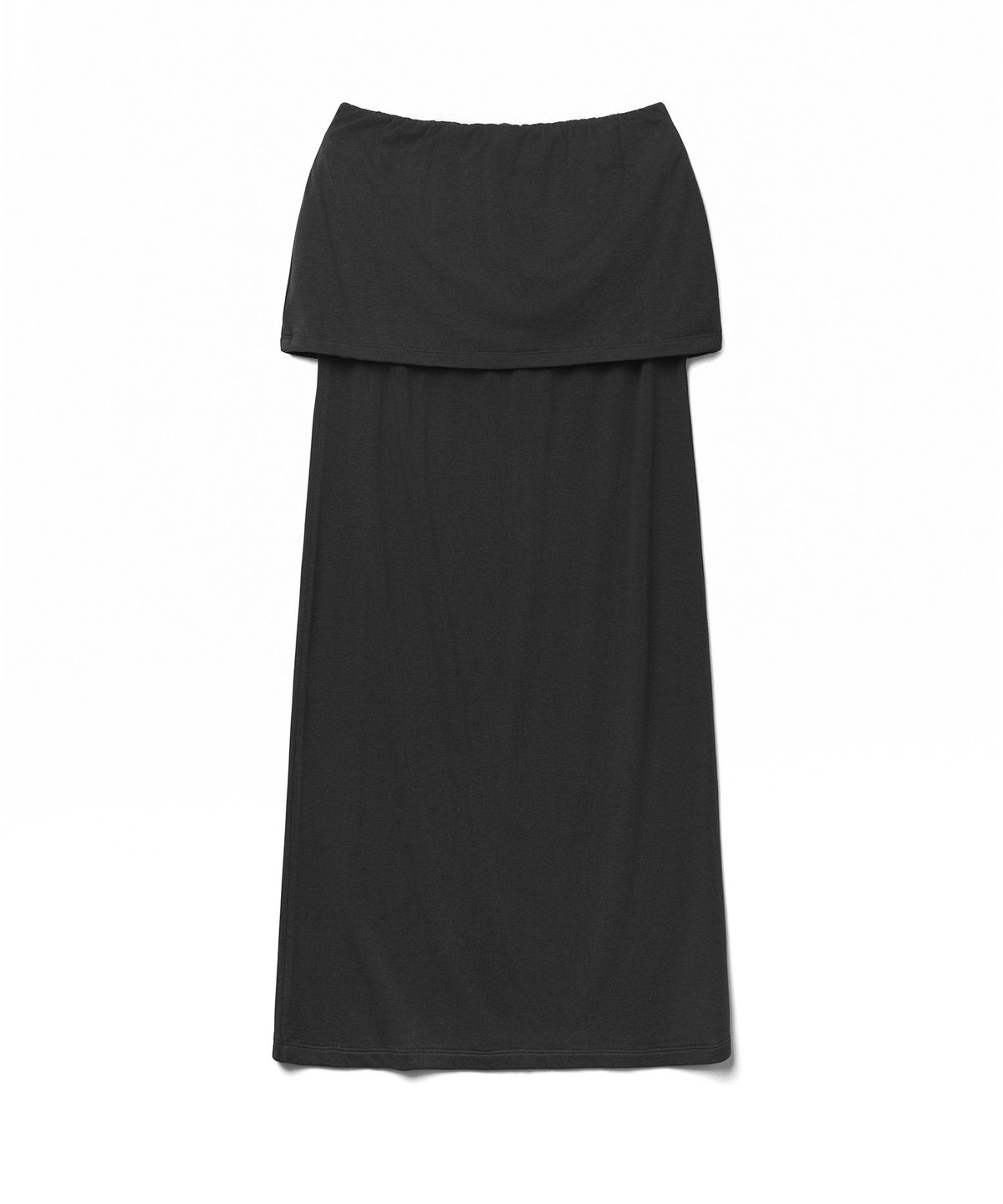 튜드먼트(TTUDEMENT) H-LINE JERSEY MAXI SKIRT_CHARCOAL