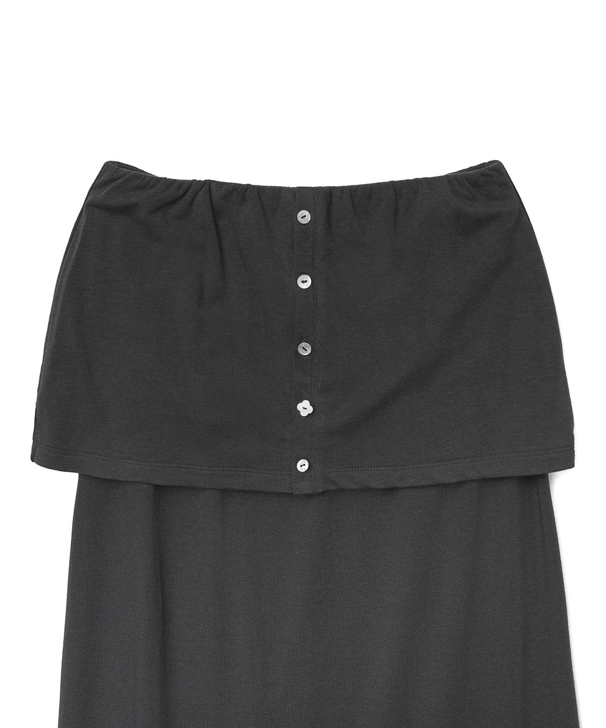 튜드먼트(TTUDEMENT) H-LINE JERSEY MAXI SKIRT_CHARCOAL