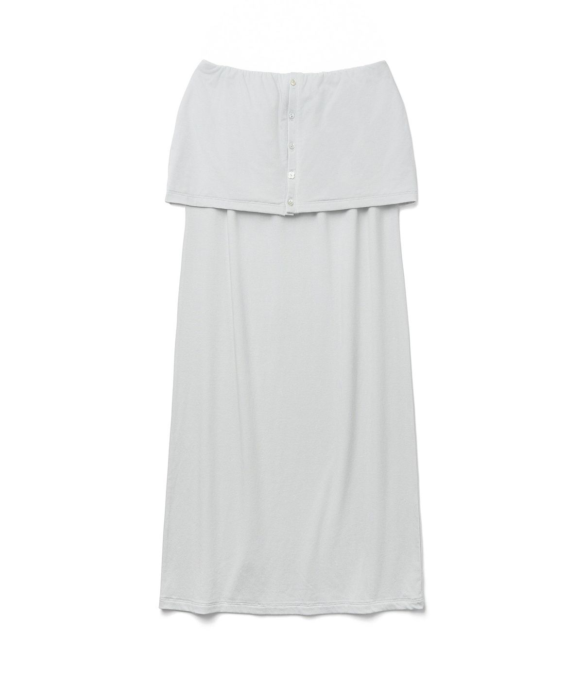 튜드먼트(TTUDEMENT) H-LINE JERSEY MAXI SKIRT LIGHT GREY