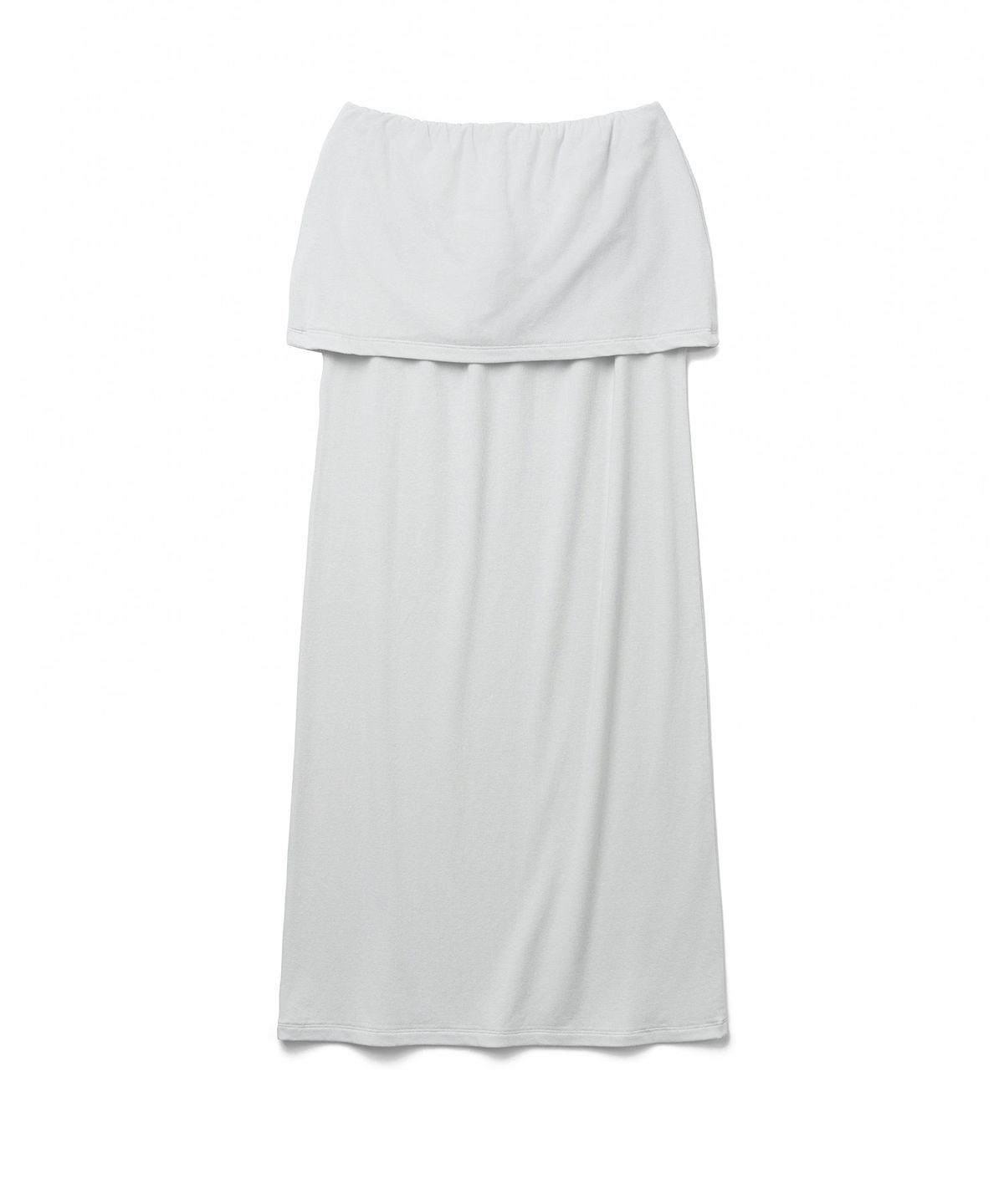 튜드먼트(TTUDEMENT) H-LINE JERSEY MAXI SKIRT LIGHT GREY