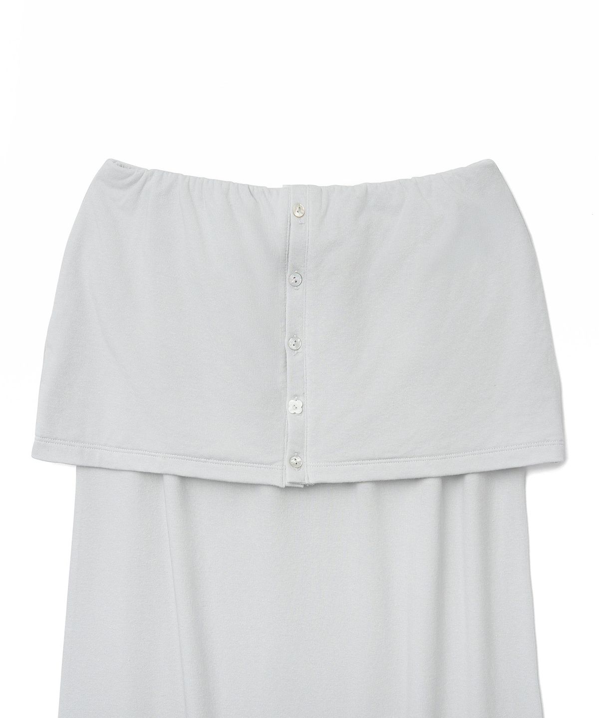 튜드먼트(TTUDEMENT) H-LINE JERSEY MAXI SKIRT LIGHT GREY