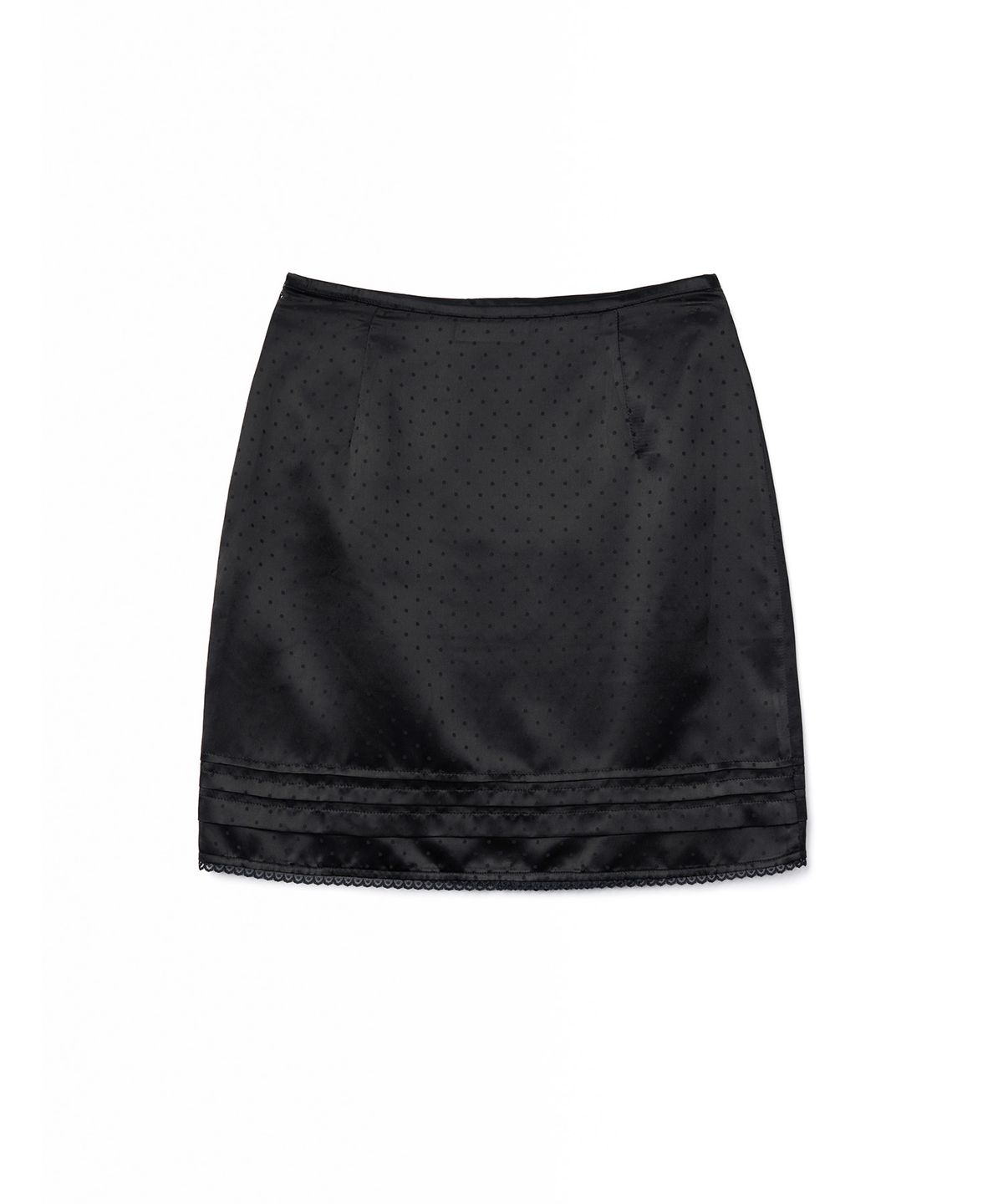 튜드먼트(TTUDEMENT) SATIN DOT MIDI SKIRT_BLACK
