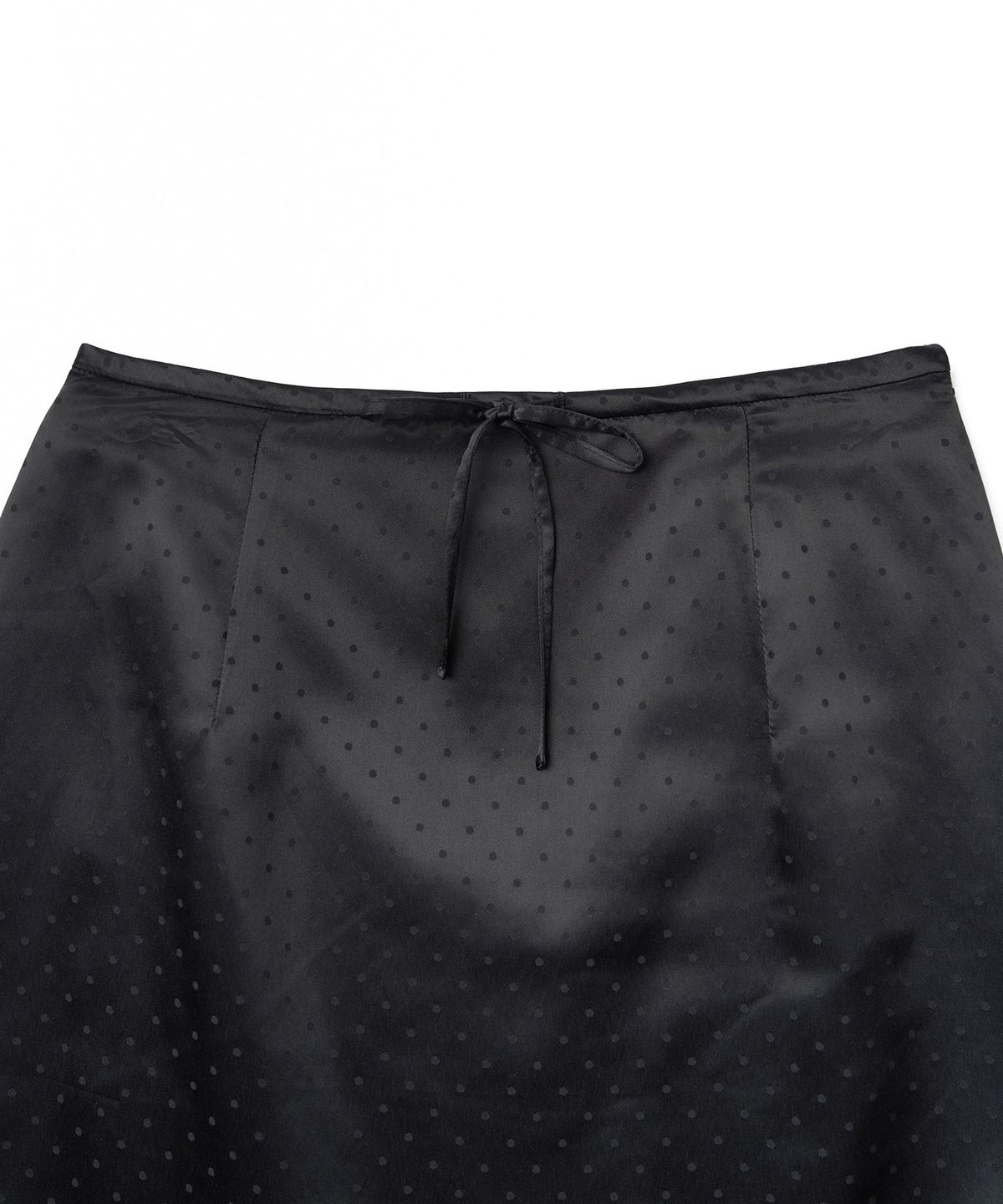 튜드먼트(TTUDEMENT) SATIN DOT MIDI SKIRT_BLACK