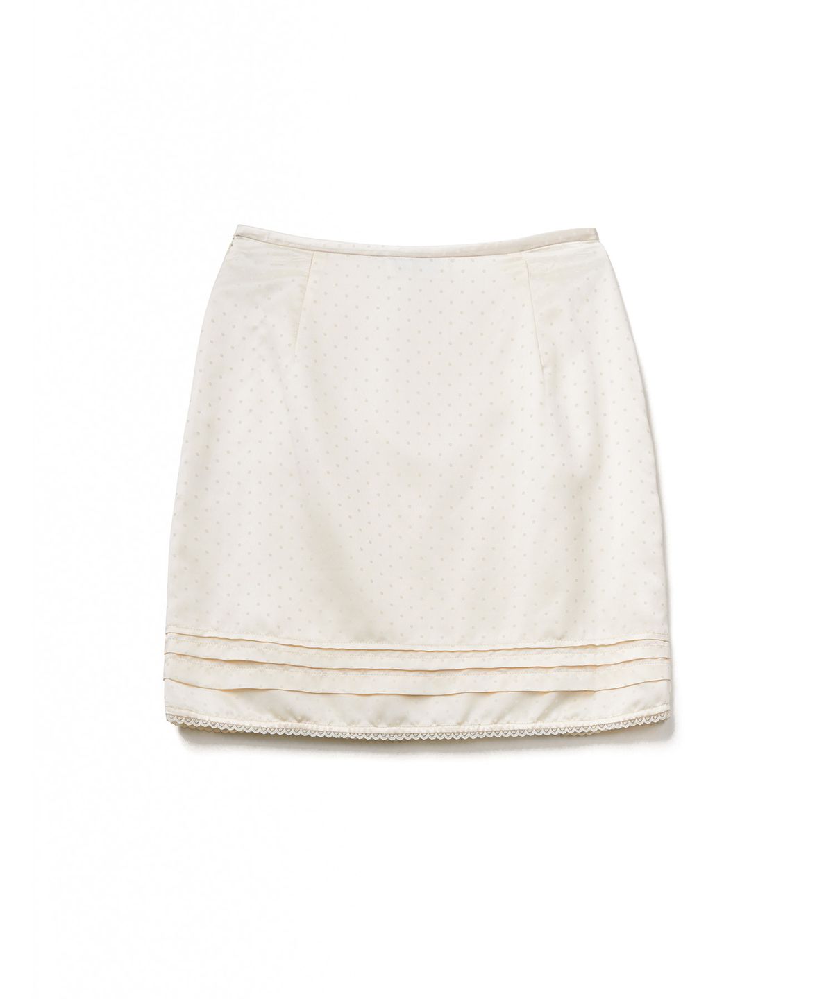 튜드먼트(TTUDEMENT) SATIN DOT MIDI SKIRT_IVORY