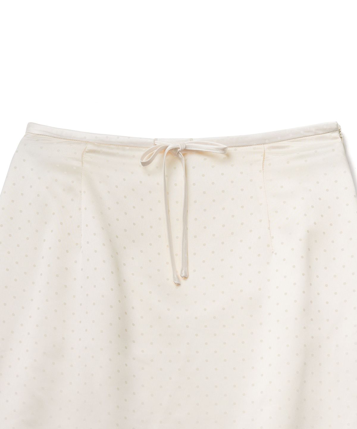 튜드먼트(TTUDEMENT) SATIN DOT MIDI SKIRT_IVORY