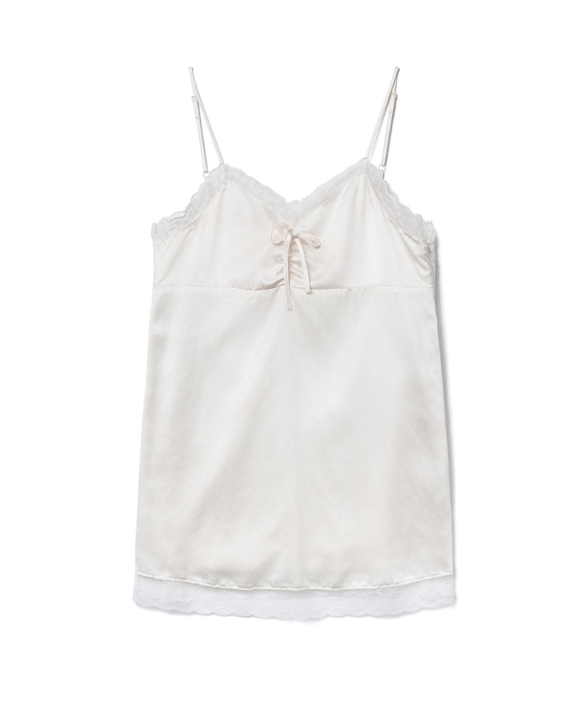 튜드먼트(TTUDEMENT) SATIN DOT SLEEVELESS DRESS_CREAM
