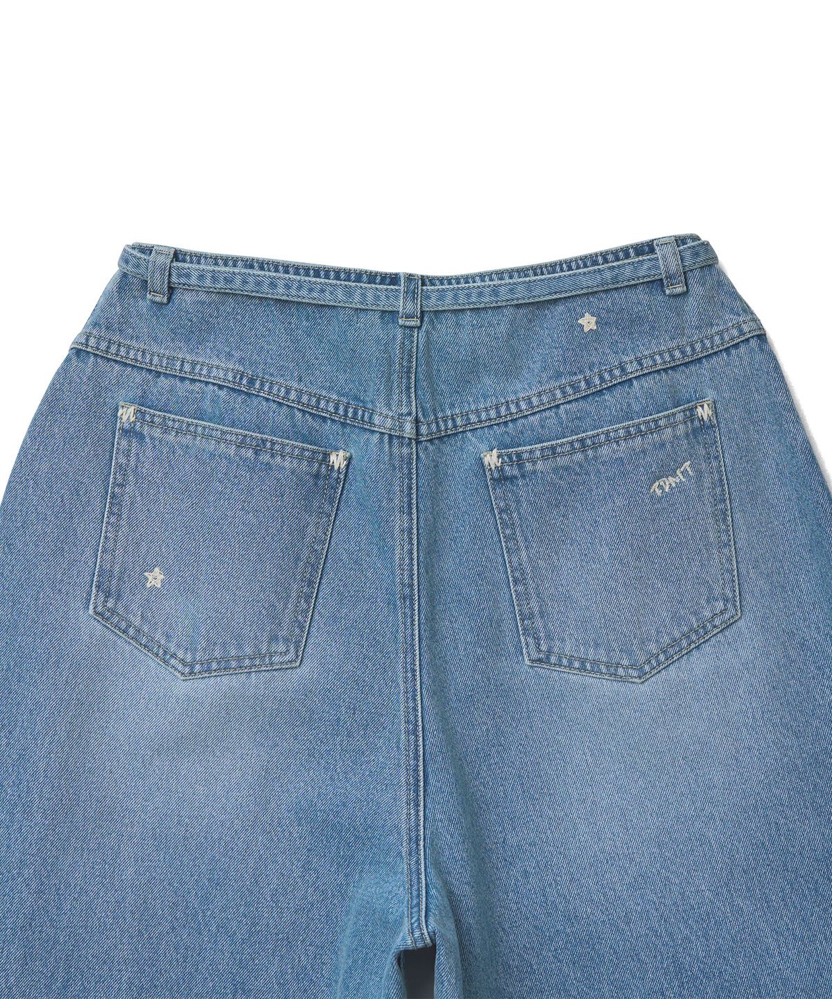 튜드먼트(TTUDEMENT) EMBROIDERED DENIM PANTS_LIGHT BLUE