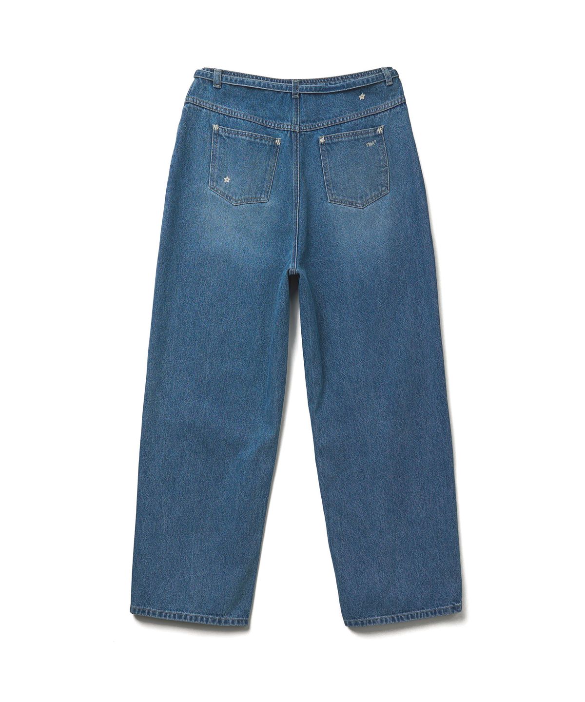 튜드먼트(TTUDEMENT) EMBROIDERED DENIM PANTS_MID BLUE