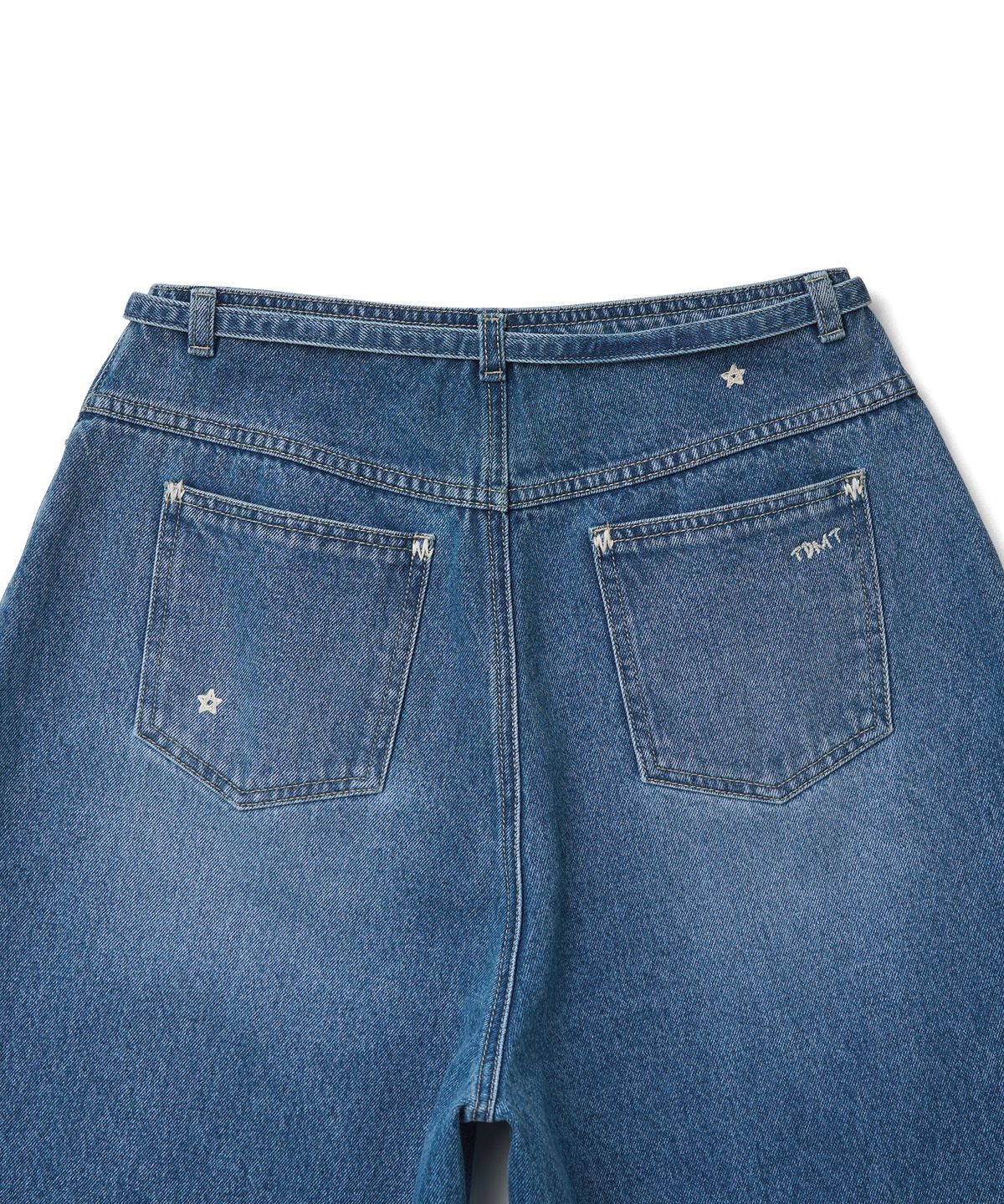 튜드먼트(TTUDEMENT) EMBROIDERED DENIM PANTS_MID BLUE