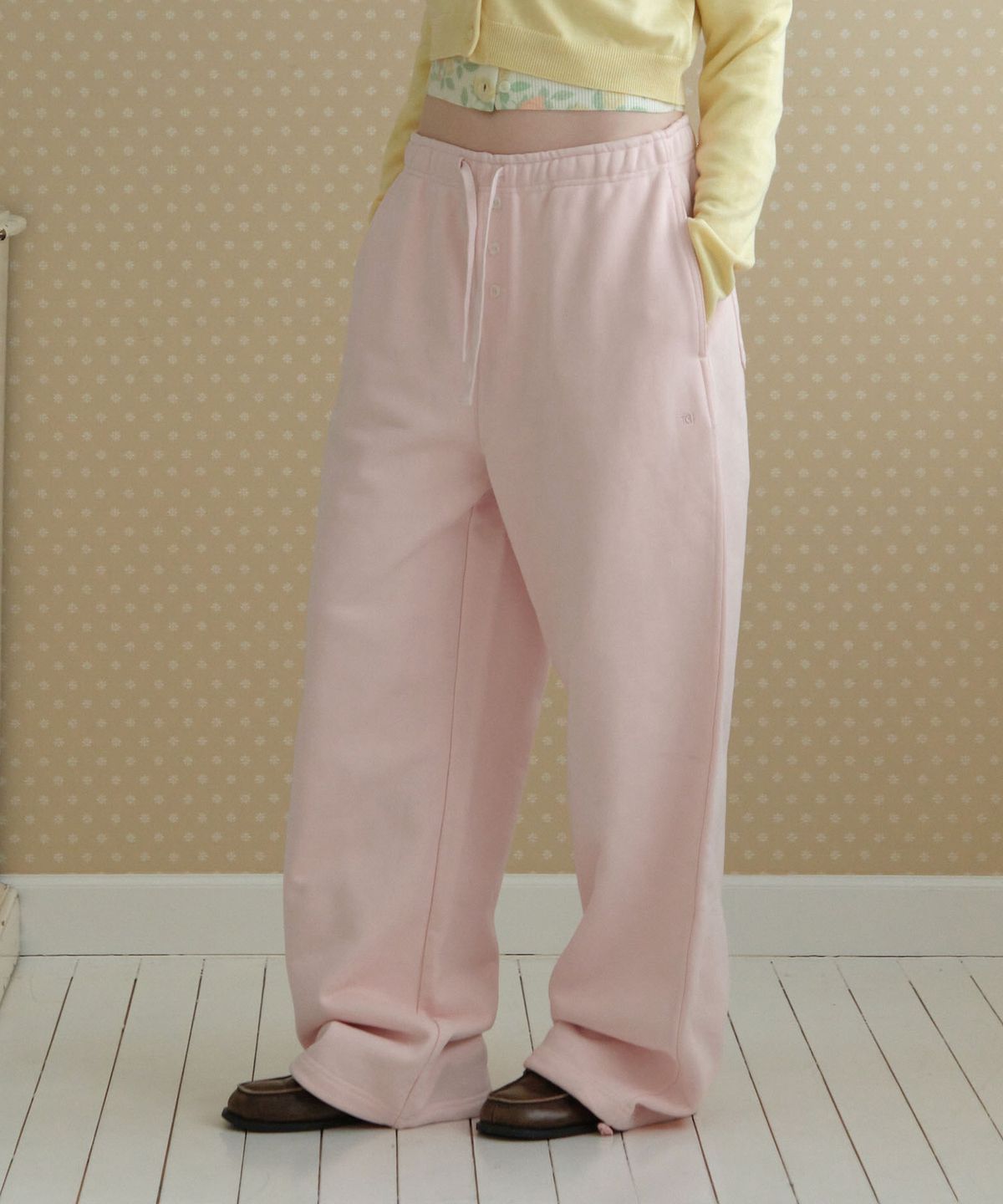 튜드먼트(TTUDEMENT) TT LOGO SWEATPANTS_LIGHT PINK