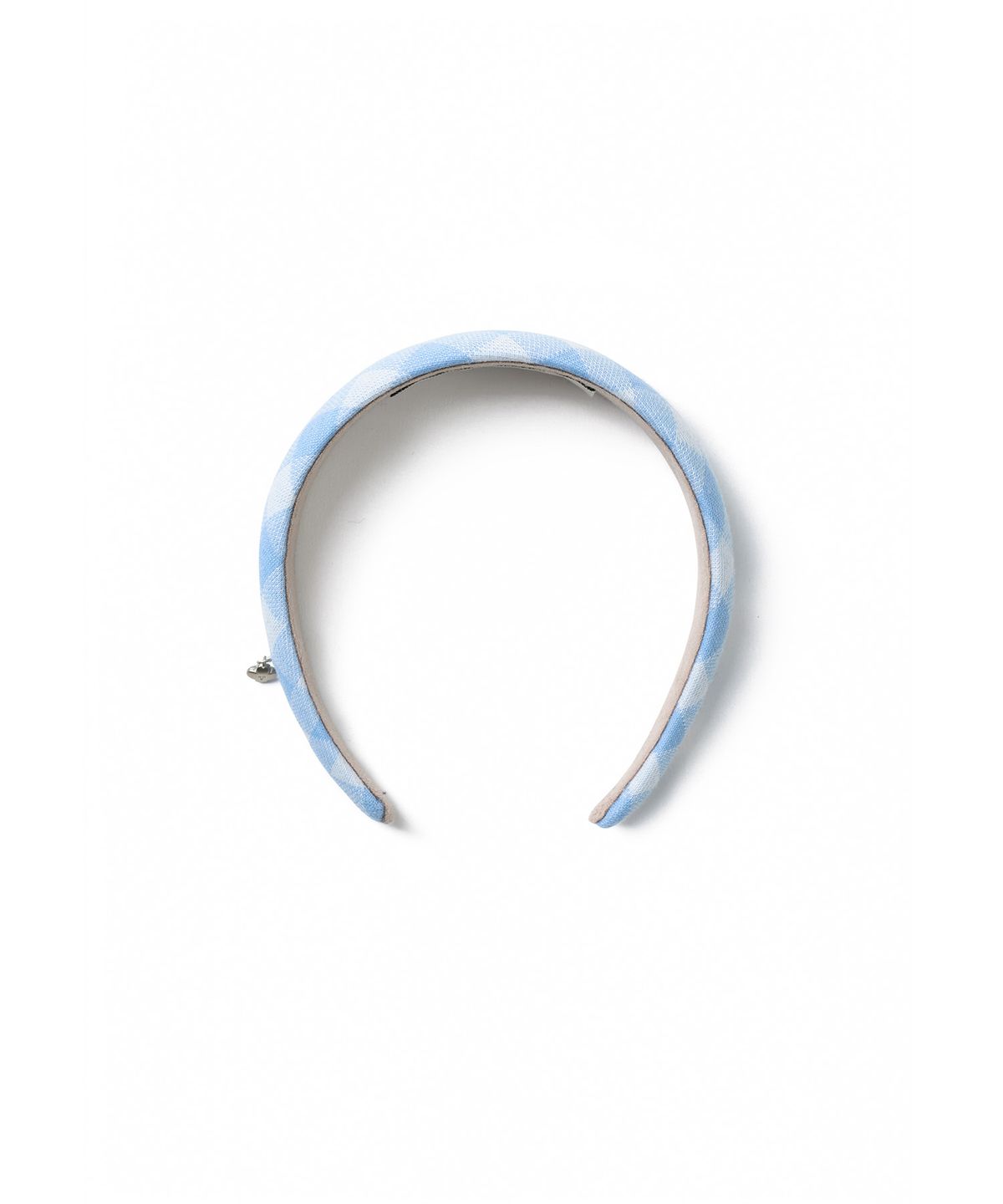 튜드먼트(TTUDEMENT) GINGHAM CHECK HAIR BAND_LIGHT BLUE