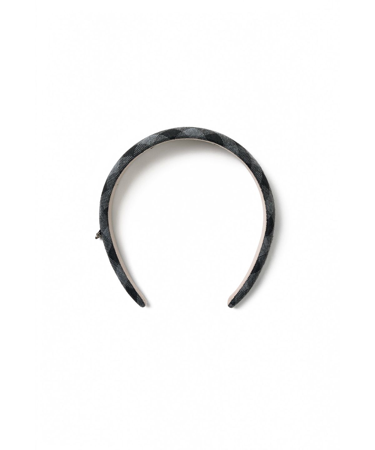 튜드먼트(TTUDEMENT) GINGHAM CHECK HAIR BAND_BLACK
