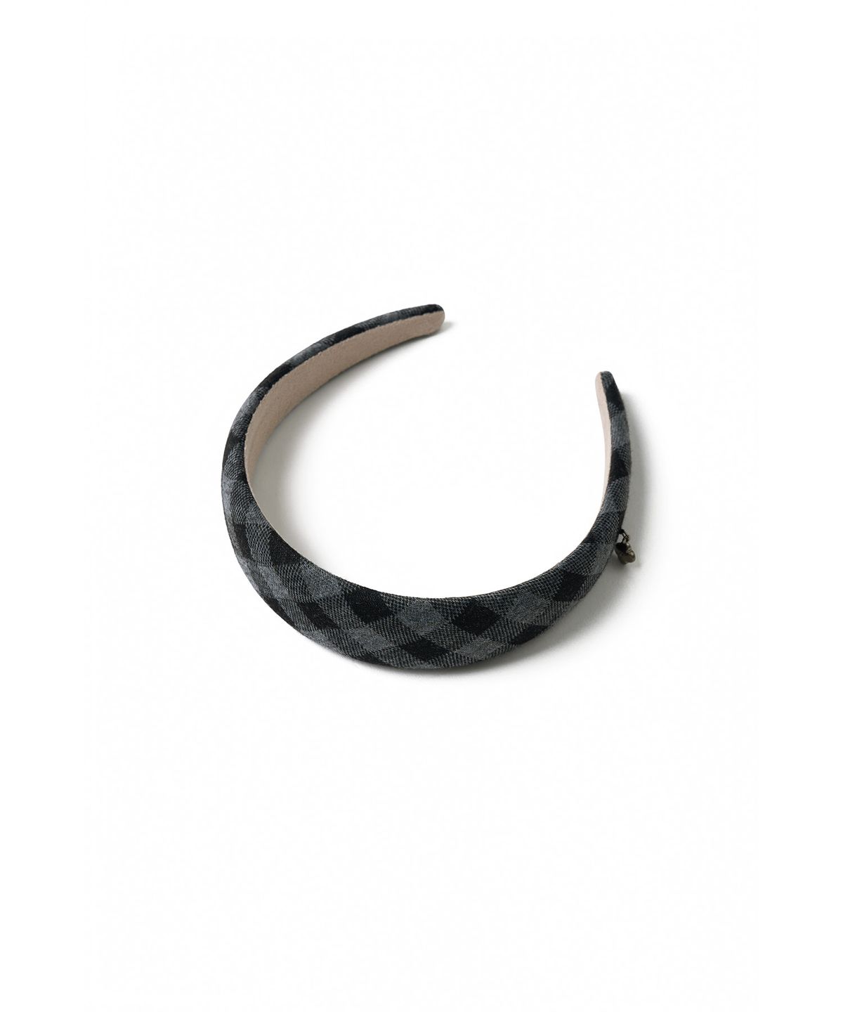 튜드먼트(TTUDEMENT) GINGHAM CHECK HAIR BAND_BLACK