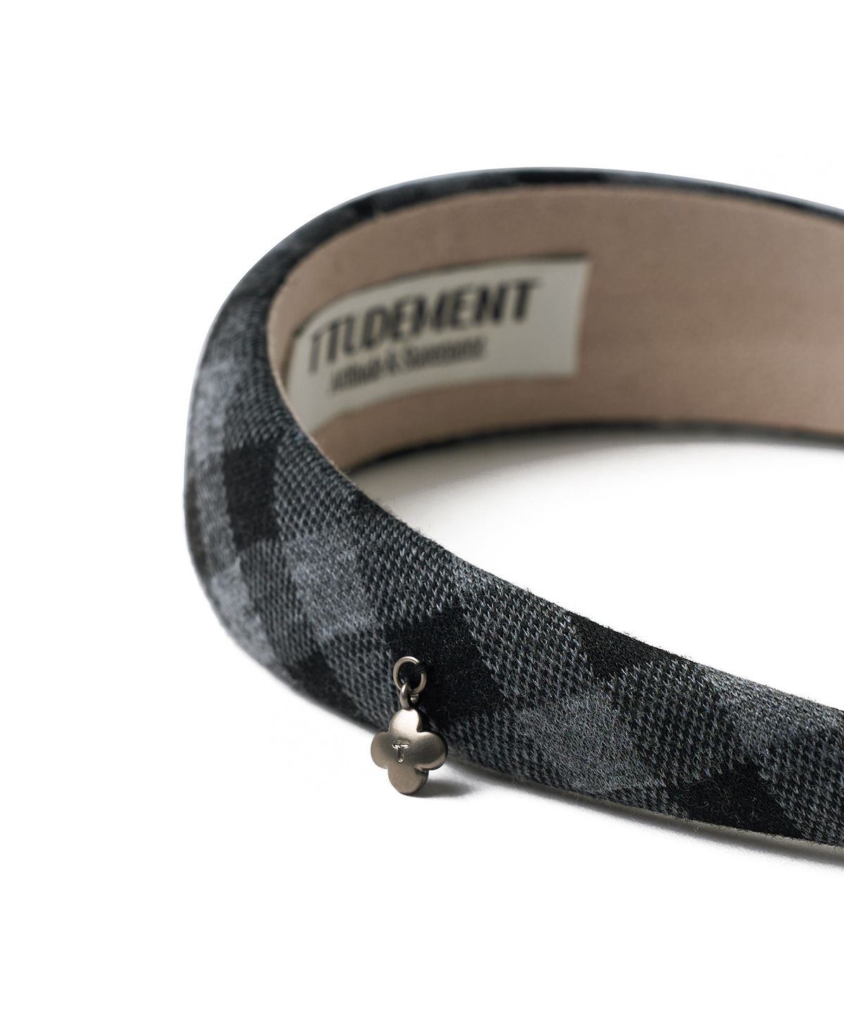 튜드먼트(TTUDEMENT) GINGHAM CHECK HAIR BAND_BLACK