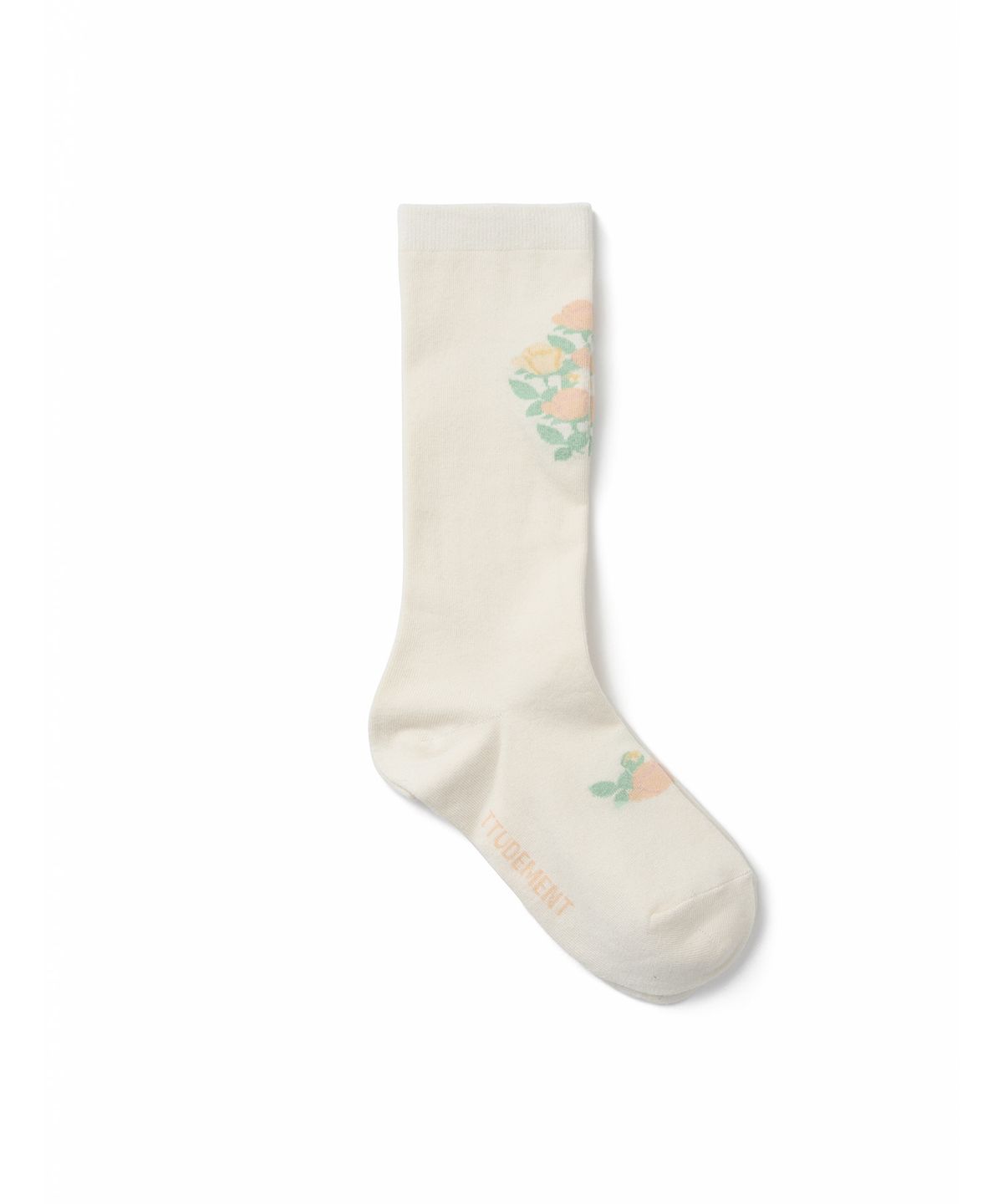 튜드먼트(TTUDEMENT) ROSE PATTERN SOCKS_IVORY